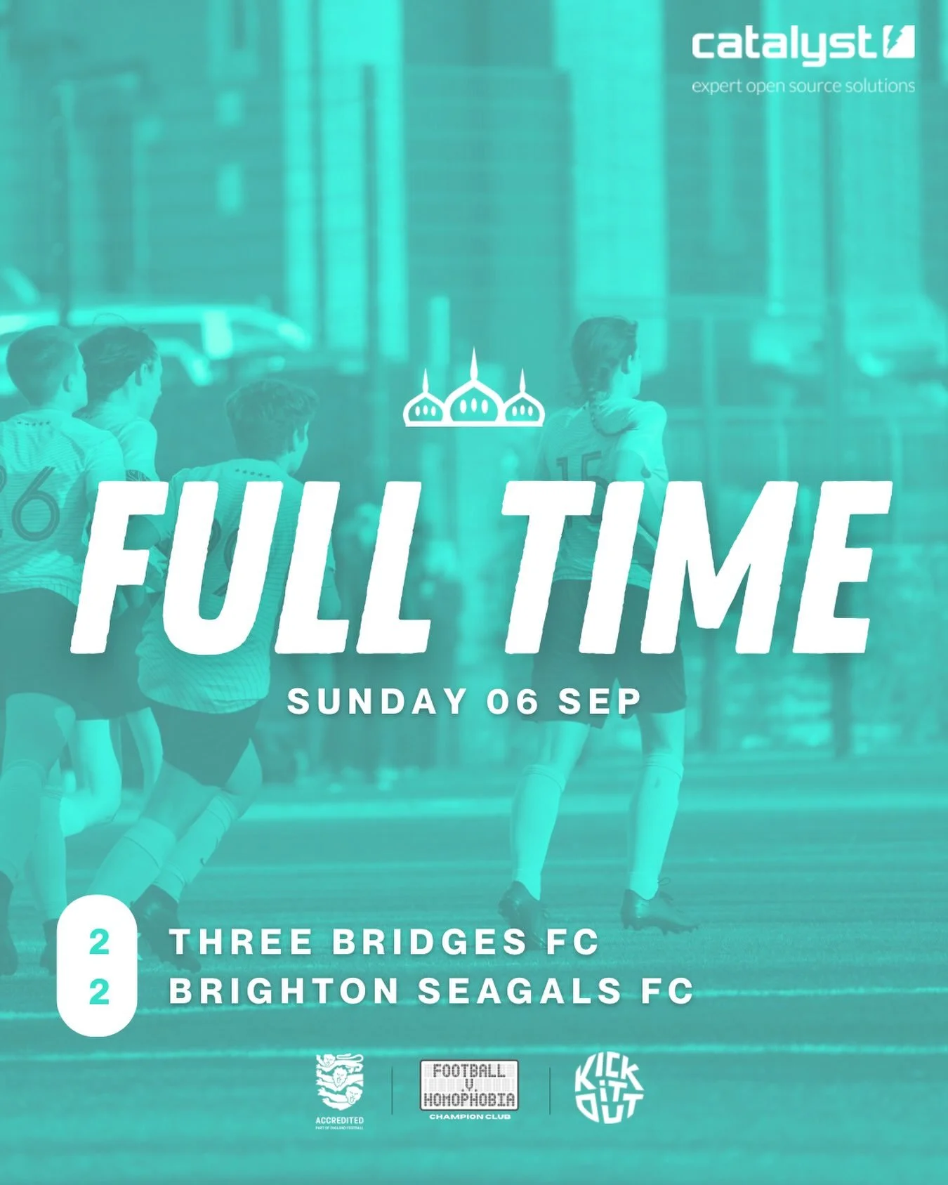06/09/26 RESULT
Our first points on the board this season! 

2️⃣ Three Bridges FC Development
2️⃣ Brighton Seagals FC 

⚽️ Scarlett, Phoebe
🅰️ Kayleigh

Thanks to our team sponsor:
⚽️🤝 Catalyst

📸 @bx_creative_