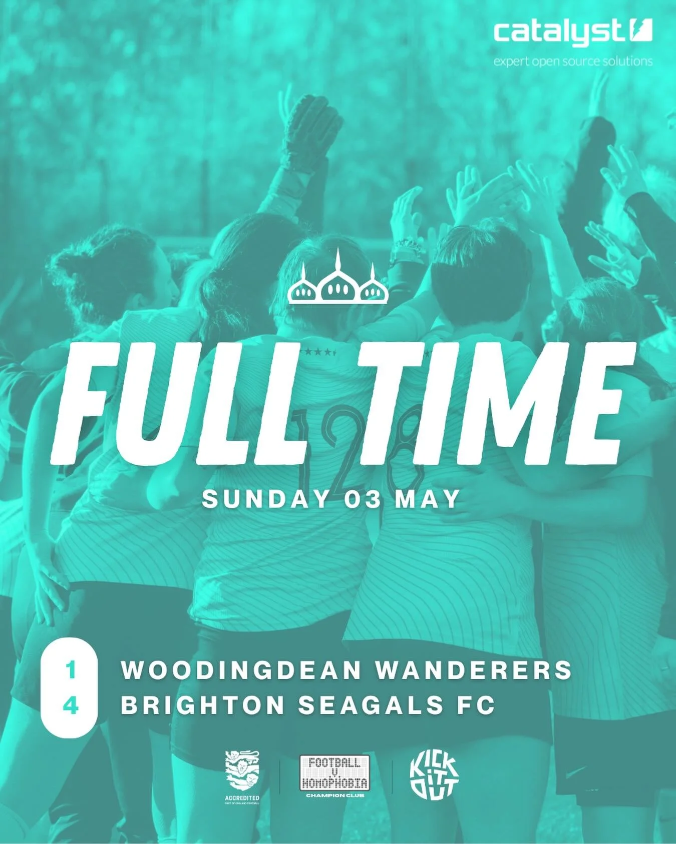 03/05/26 RESULT

1️⃣ Woodingdean Wanderers
4️⃣ Brighton Seagals FC 

⚽️ Eli x2, Phoebe x2
🅰️ Ash, Jasia, Amber

Thanks to our team sponsors:
⚽️🤝 Catalyst
👕🤝 @the.joker.brighton

📸 @bx_creative_