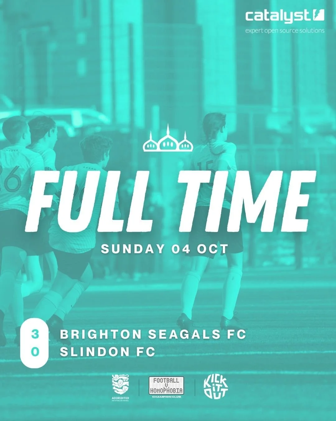 ⚽️ FULL TIME | SEAGALS 3-0 SLINDON FC
Three goals. Three points. First clean sheet of the season 💪

The Seagals make it four league games unbeaten with a strong 3&ndash;0 win over Slindon FC, taking our record to 2 wins and 2 draws.

⚽ Sophie
⚽ Phoe
