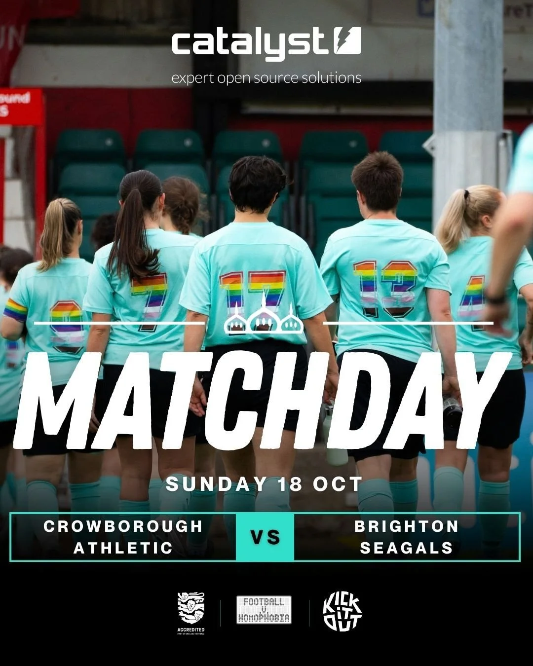 🏆 COUNTY CUP MATCHDAY 🏆

Cup action this Sunday as the Seagals head to Crowborough Athletic for Round 2 of the County Cup ⚽️

🆚 Crowborough Athletic
🏟️ Charles Century Community Stadium
⏰ KO 2:00pm
🏆 County Cup Round 2

A different challenge thi