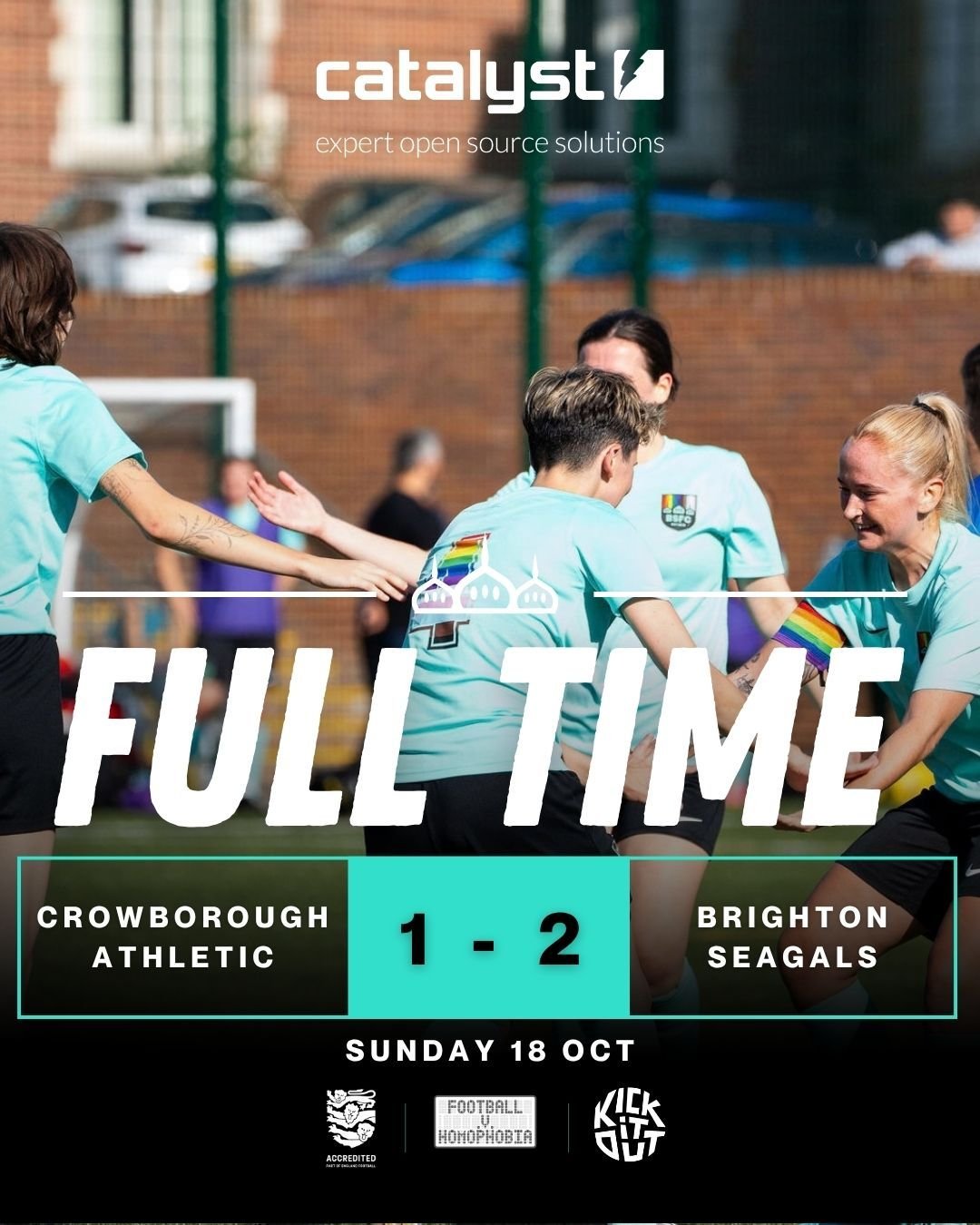 🏆 FULL TIME | CROWBOROUGH ATHLETIC 1&ndash;2 BRIGHTON SEAGALS

Into the next round 💪⚽️

A strong all-round performance from the Seagals sees us come away from Crowborough with a 2&ndash;1 County Cup win.

⚽ Rae
⚽ Phoebe
🅰️ Rae
🅰️ Rosie

Assistant