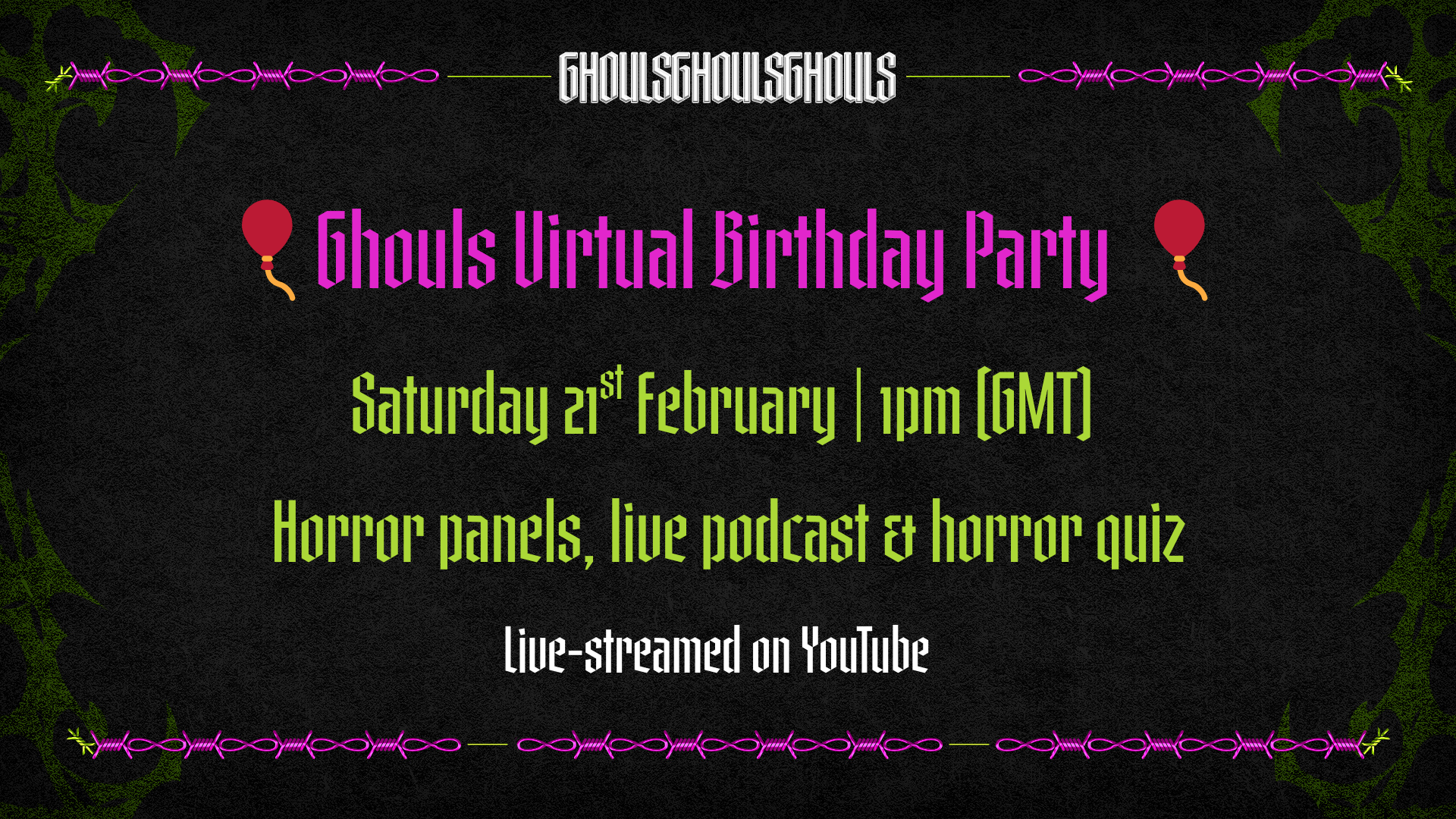 Ghouls Virtual Birthday Party