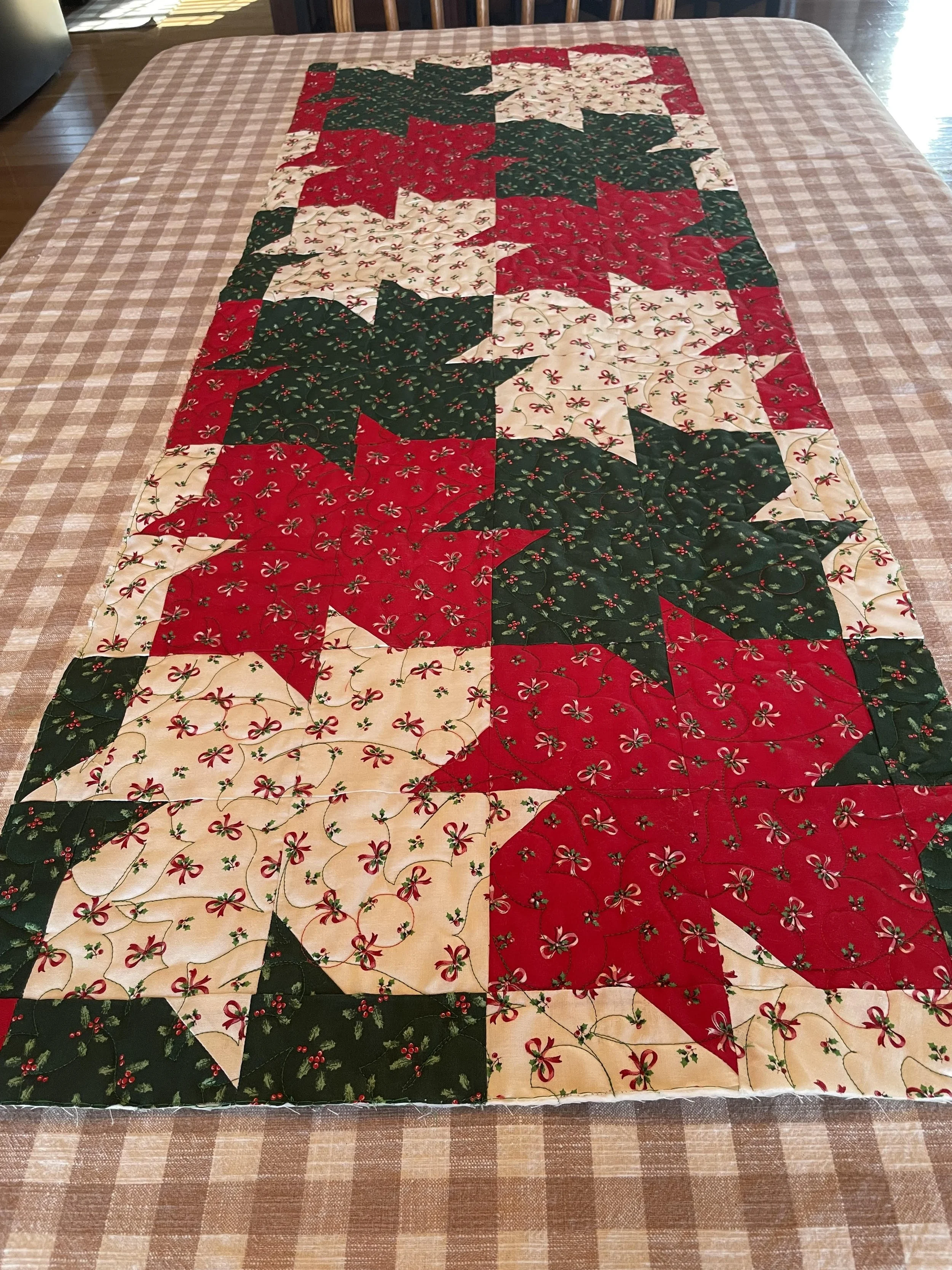 First item done for 2026 - Christmas table runner.  My customer is either really ahead of the game .....or a bit behind:)