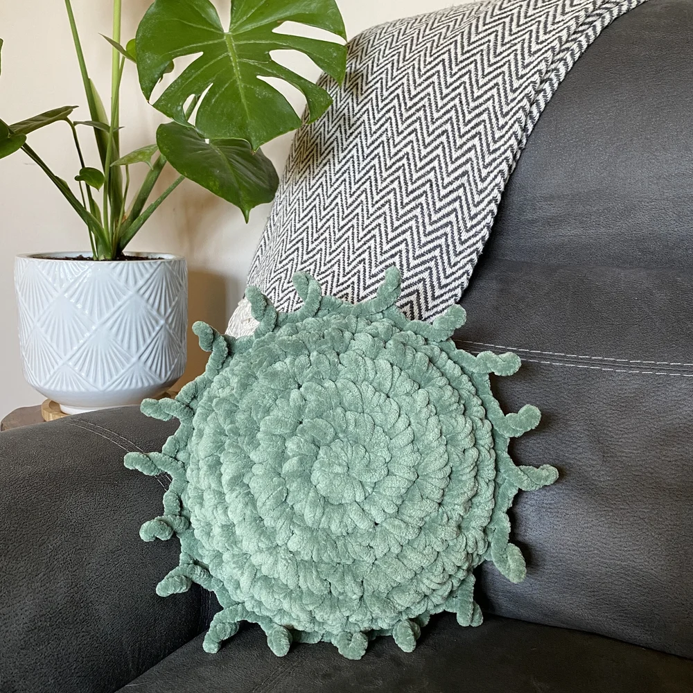 Sun Pillow- Agave  Creekside Crochet