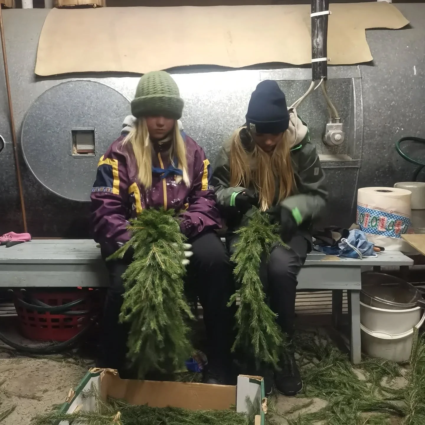 Perinteisi&auml; havuseppeleit&auml; on j&auml;lleen talkoiltu nuorison ja aikuisten kesken myyntiin Marrastoria varten. Tervetuloa la 29.11. Keh&auml;kukalle ostoksille 🎄