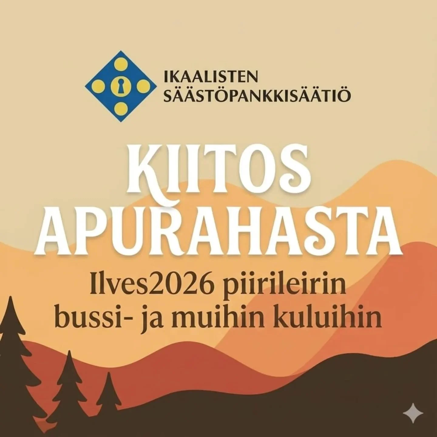 Kiitos Ikaalisten s&auml;&auml;st&ouml;pankkis&auml;&auml;ti&ouml; @ikaalistensps apurahasta ❤️