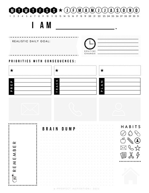 SHOP ADHD PLANNERS — Imperfect Inspiration