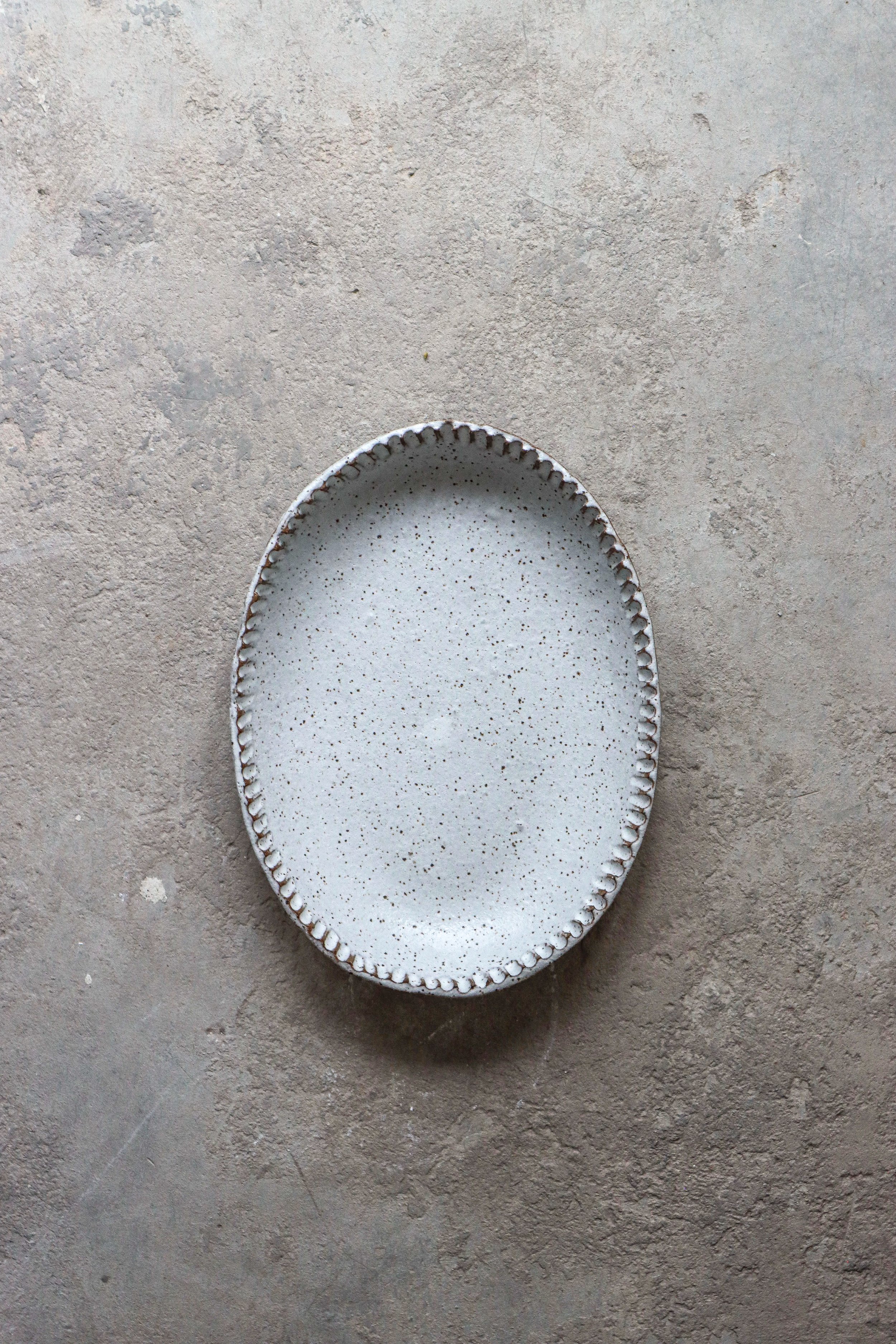 Speckled Oval Bowl