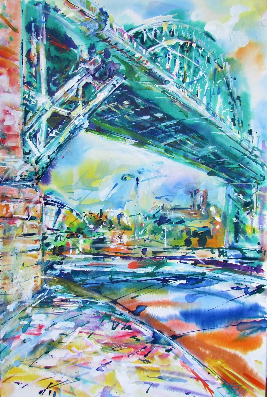 Tyne Bridge at Dusk Rasa Zilinskaite Art.jpeg