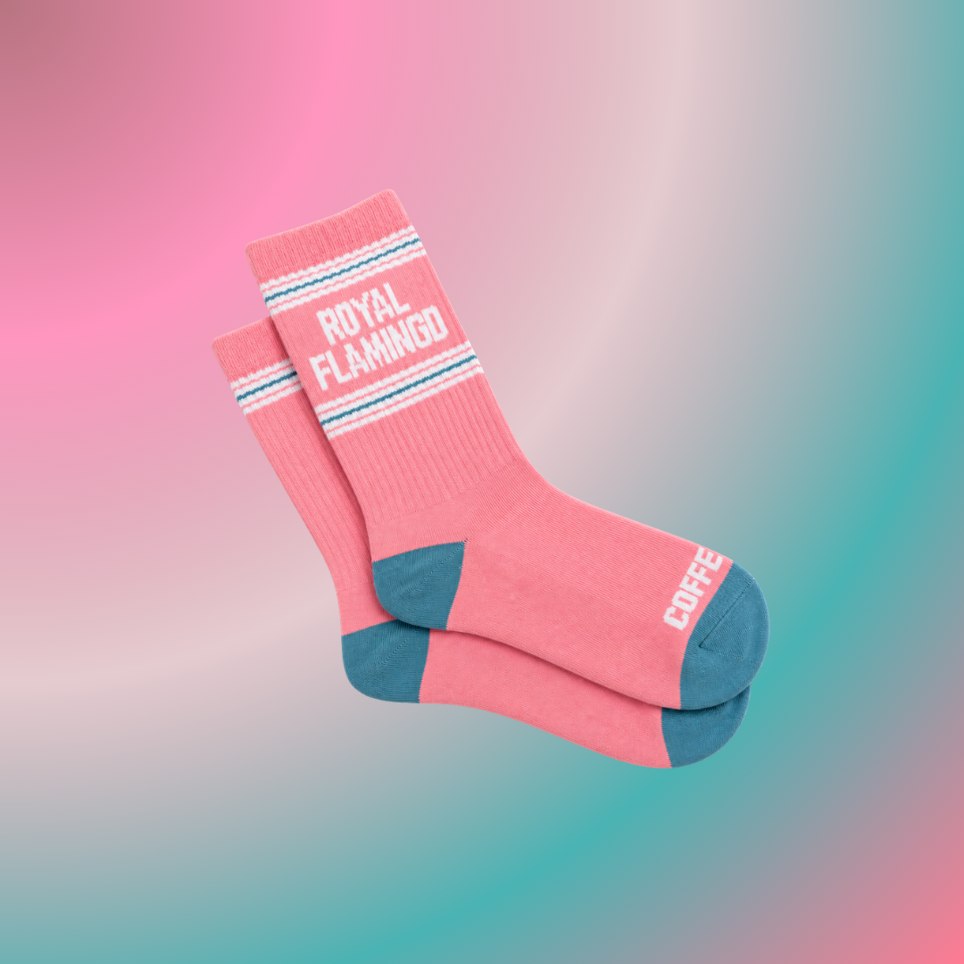 Royal Flamingo Crew Socks