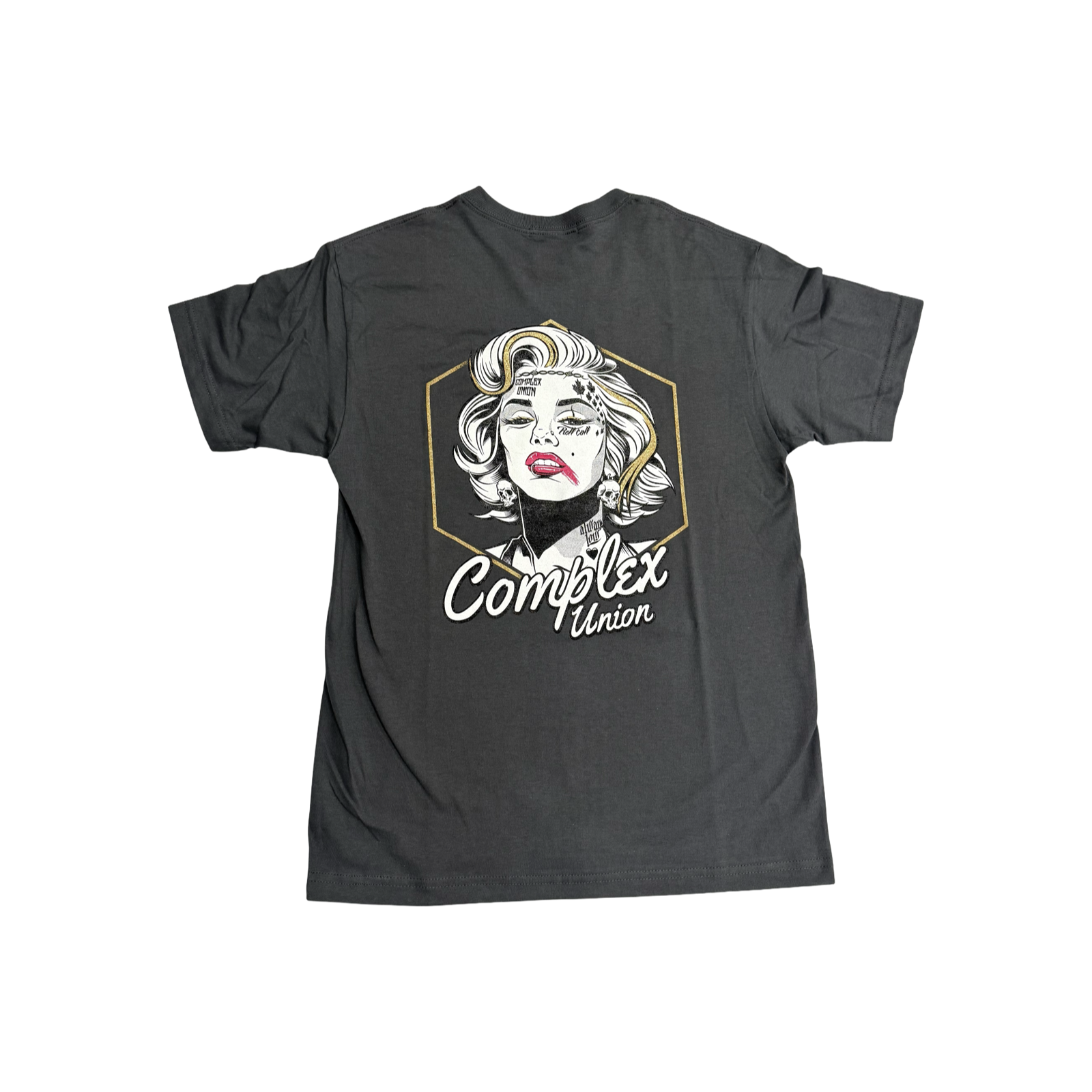 Modified Monroe T-shirt - Charcoal x Gold x Pink