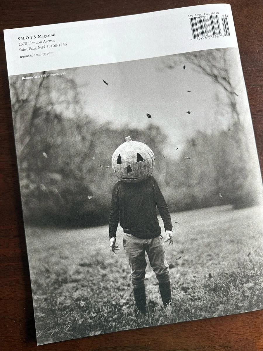 Two Portraits, One Vision: Fall Pumpkinhead and Twins in the Alley Published in Shots Magazine #168