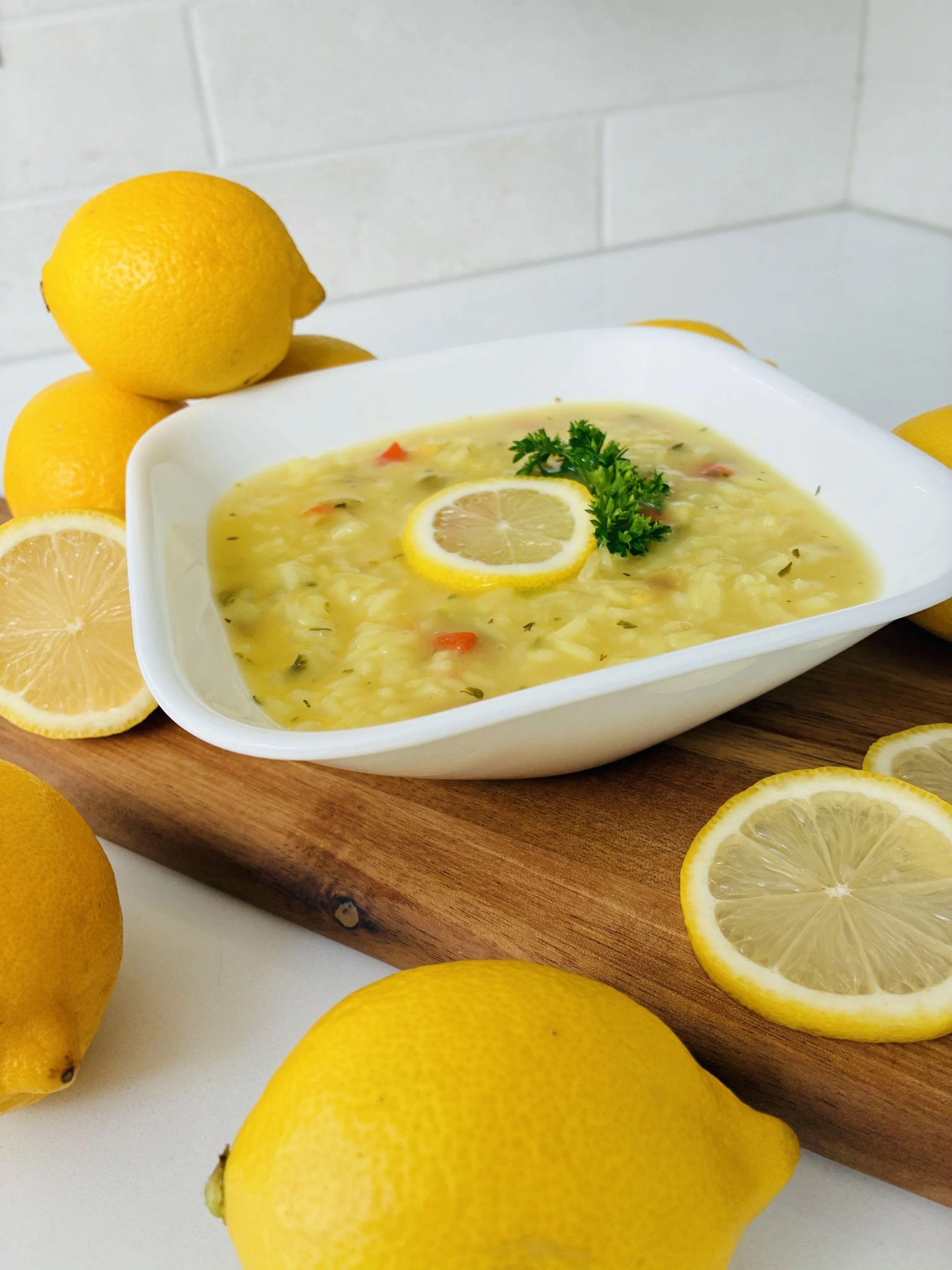 Lemon Chicken Rice Soup