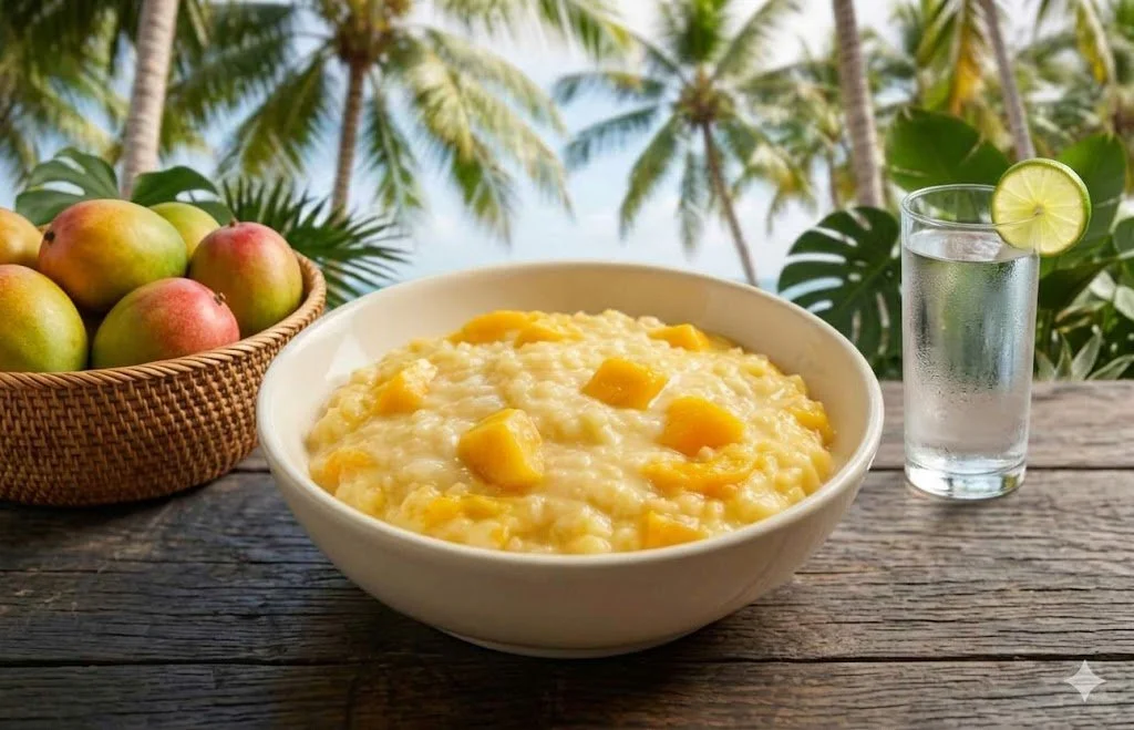 Sticky Mango Rice Pudding