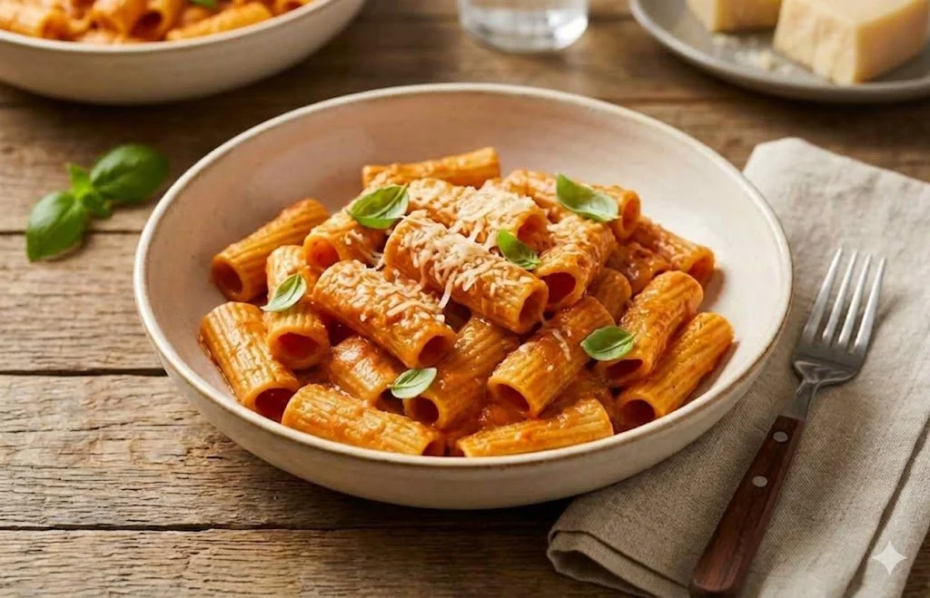 Rigatoni with Tomato Cream Sauce