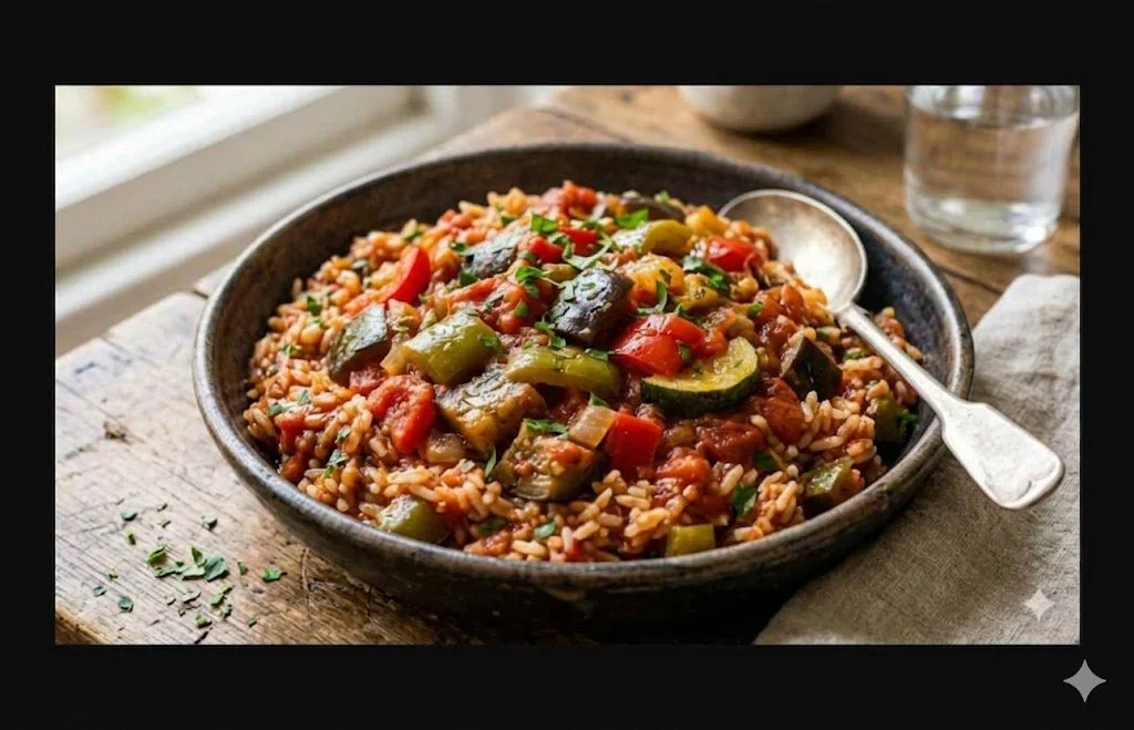 Ratatouille with Herb Rice
