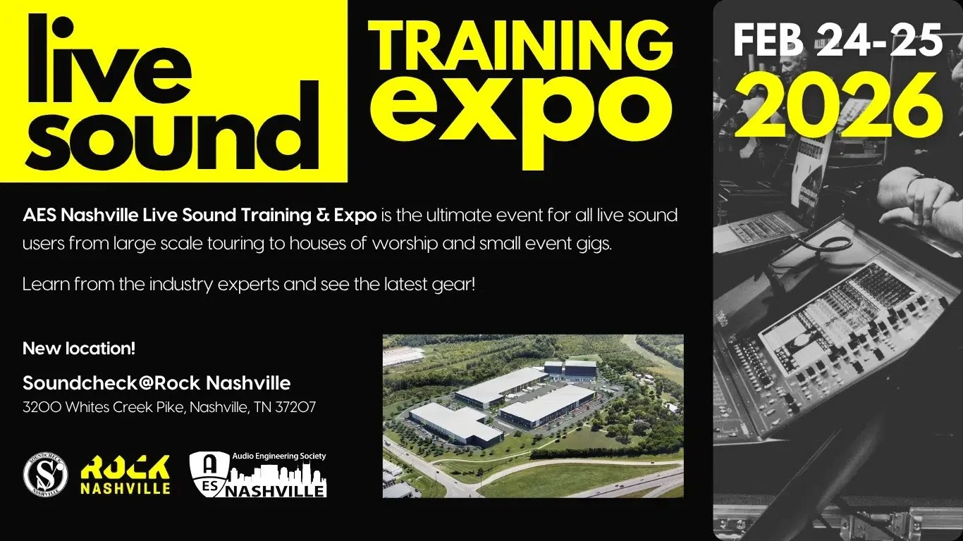 Next Week: Nashville AES Live Sound Training &amp; Expo