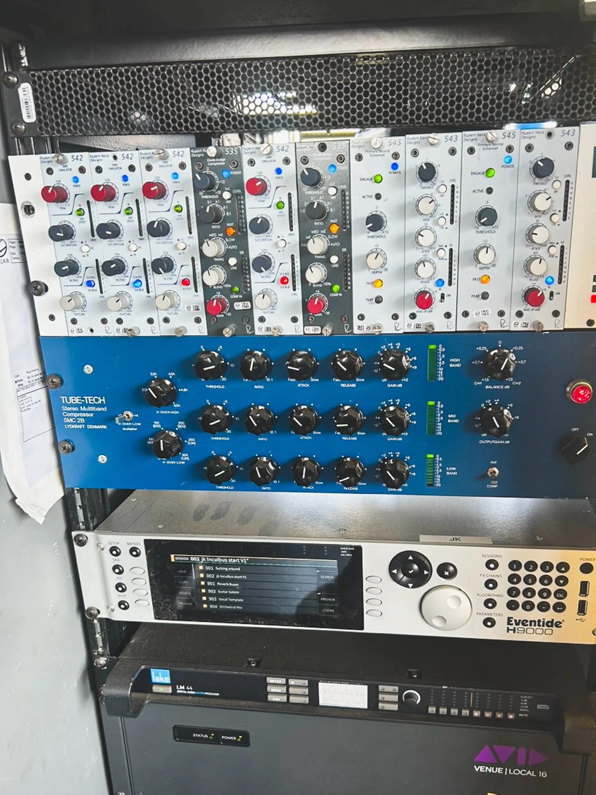 A Loaded 500 Series Rack at FOH with Incubus — Rupert Neve