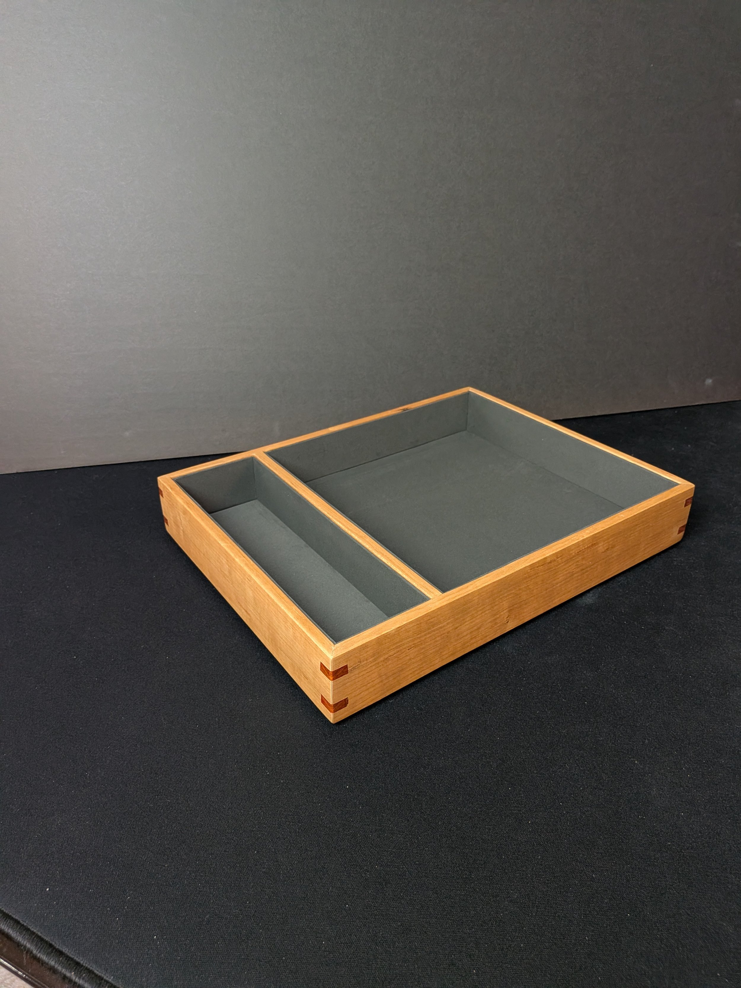 Large Ninja Dice Tray - Cherry with Padauk Splines