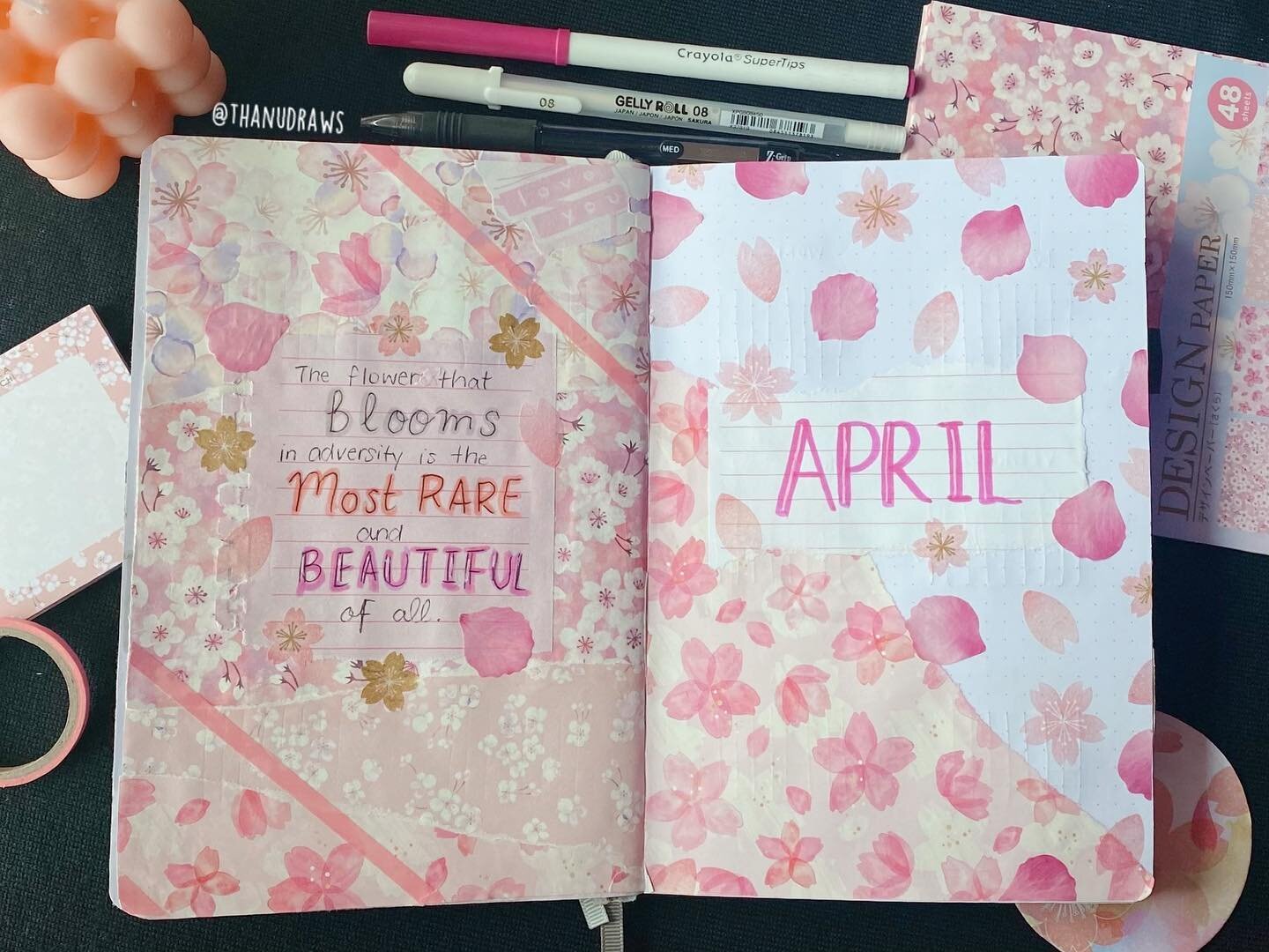 April cover &amp; inspiring quote from Mulan 🌸 I love seeing all the cherry blossom trees on my island in Animal Crossing!!💖