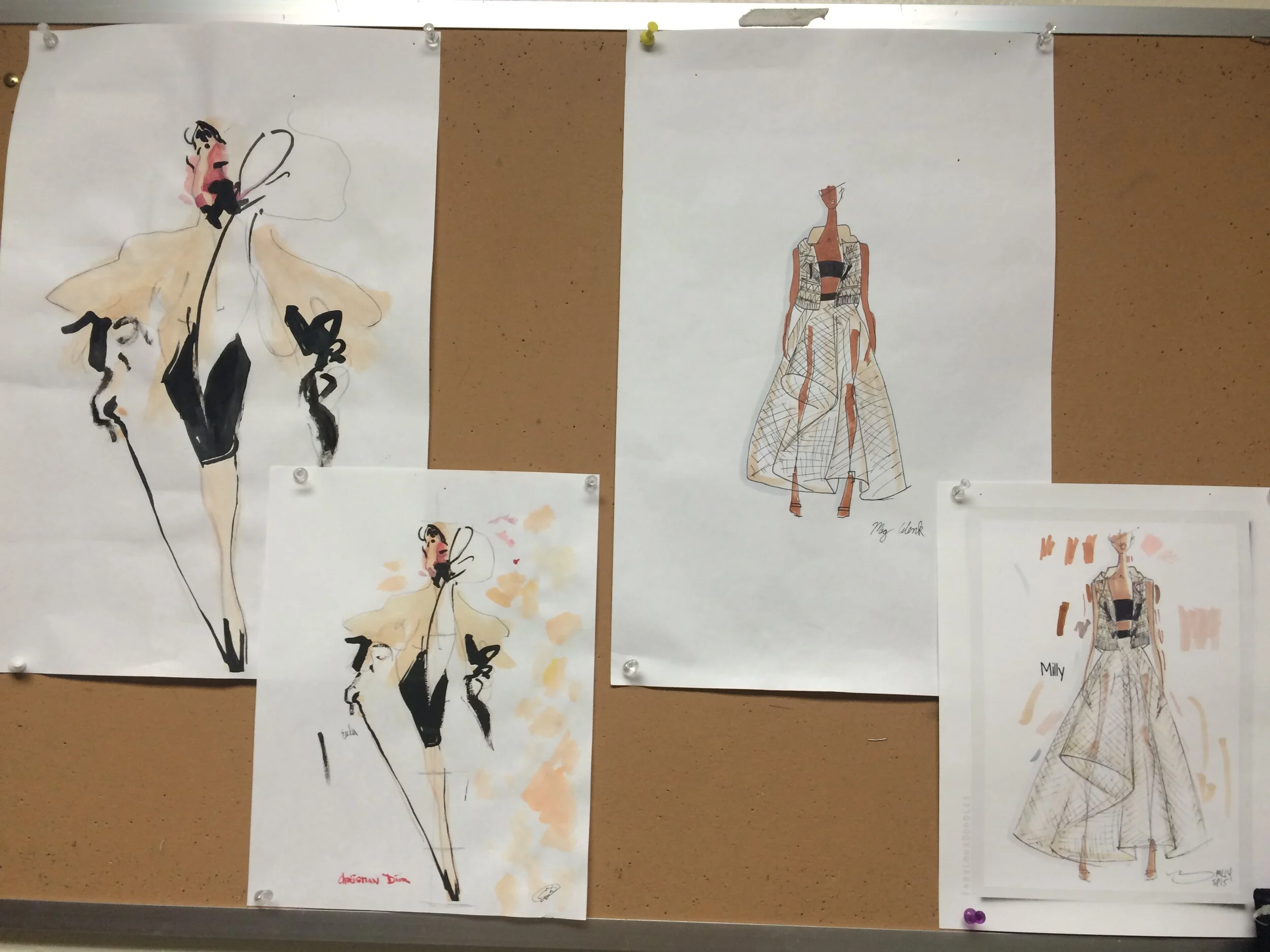 Illustration to the top left is my version of the Dior illustration