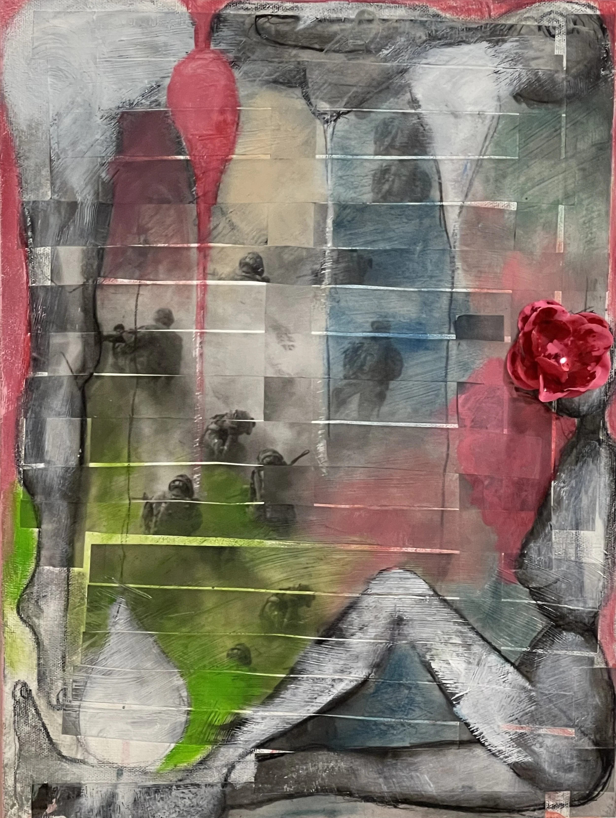 Untitled, Mixed media on canvas, 16” X 12”, 2023