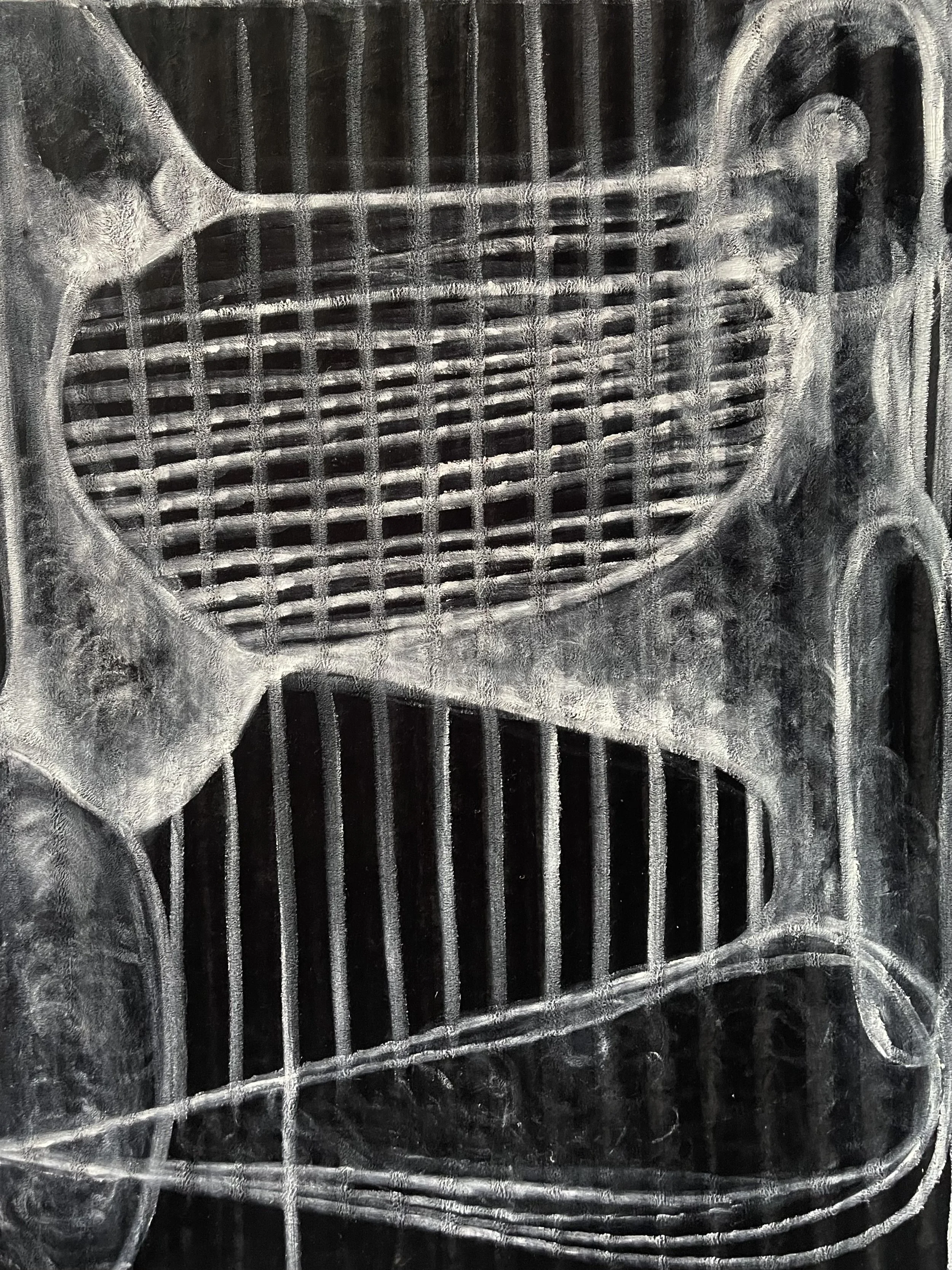 Untitled, Oil on velvet, 48” X 36”, 2023
