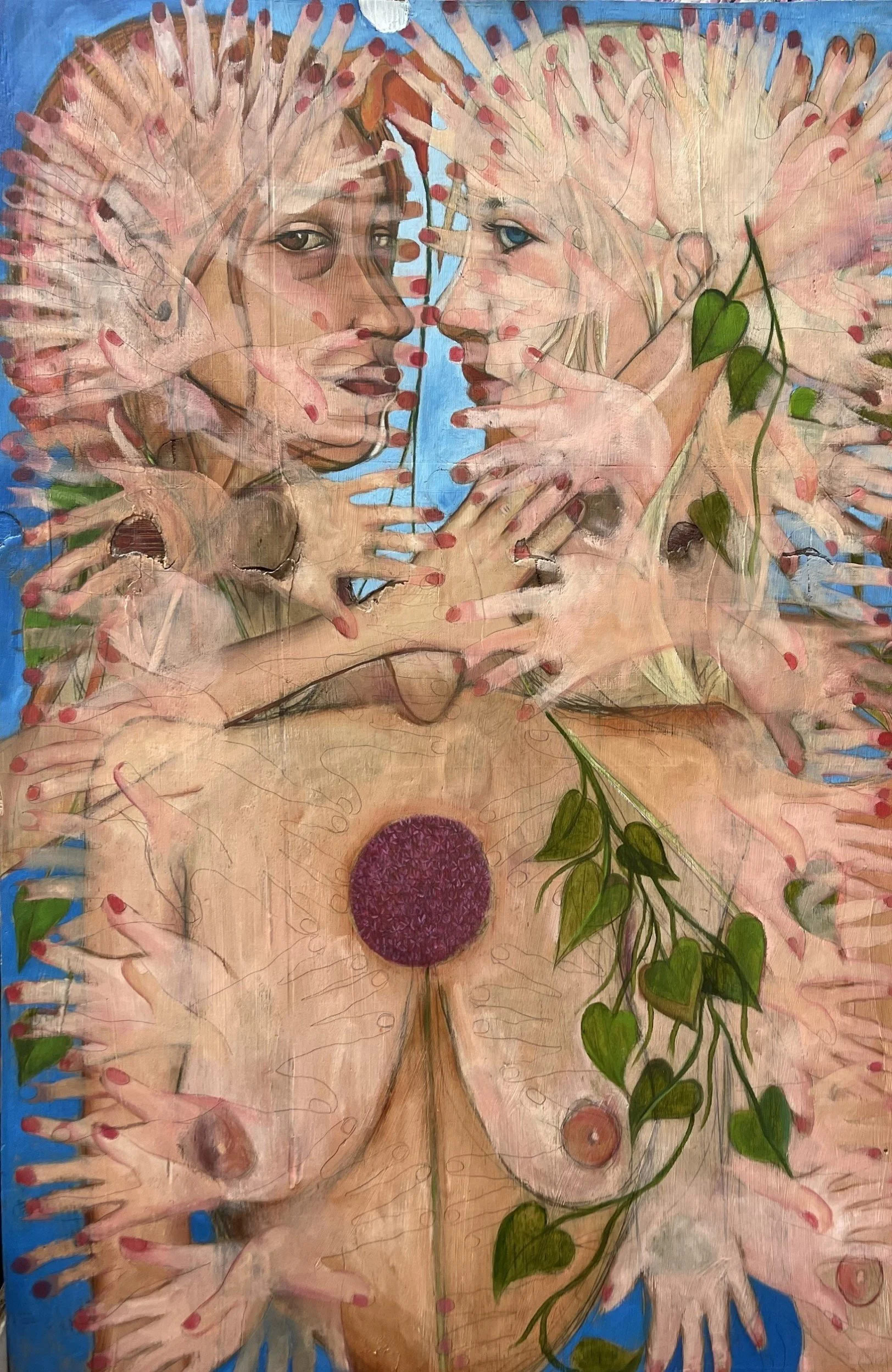 Shoulder Over, Oil on board, 48" x 36", 2023
