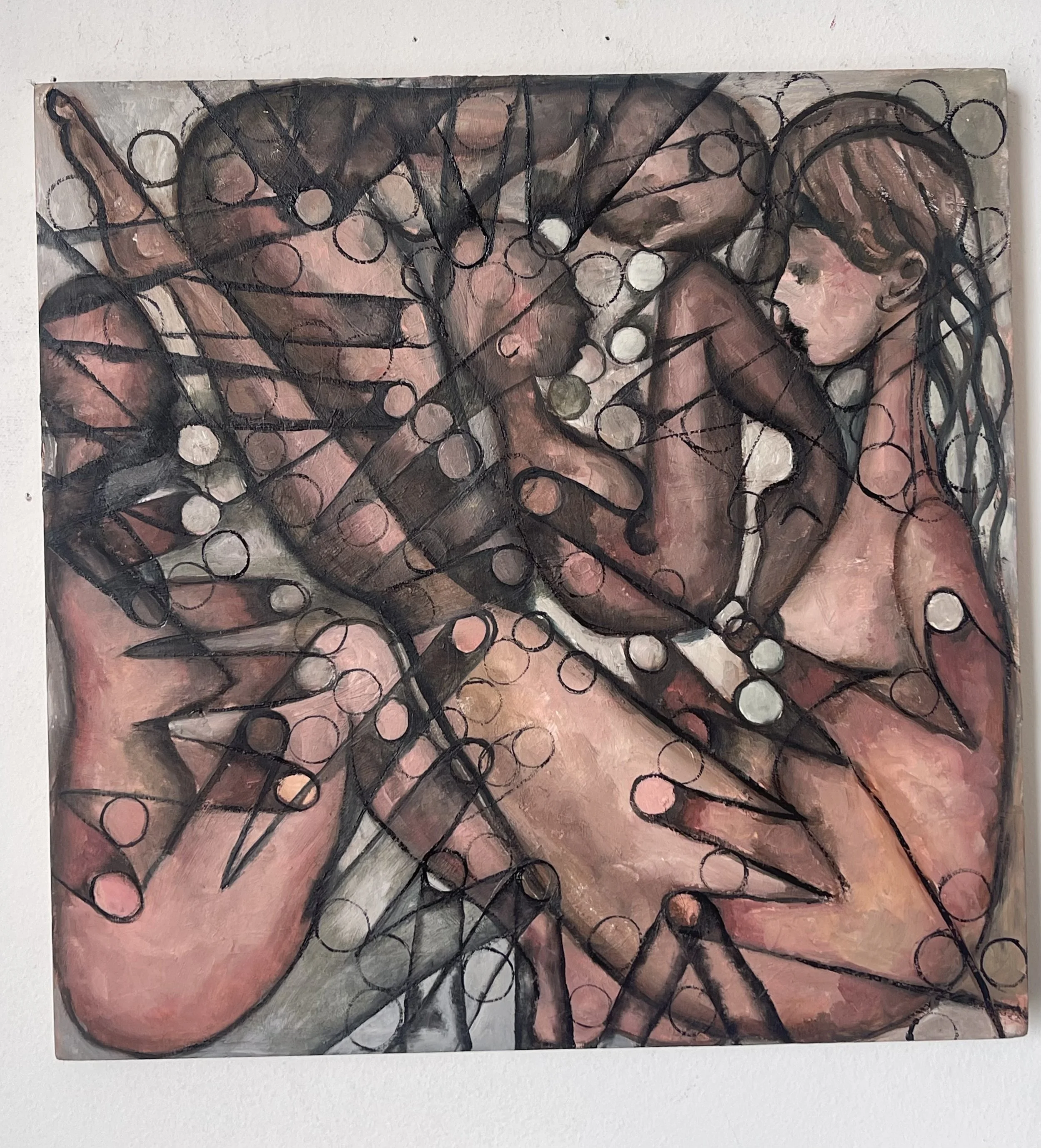 Floating again, Oil on panel, 12" x 12", 2026