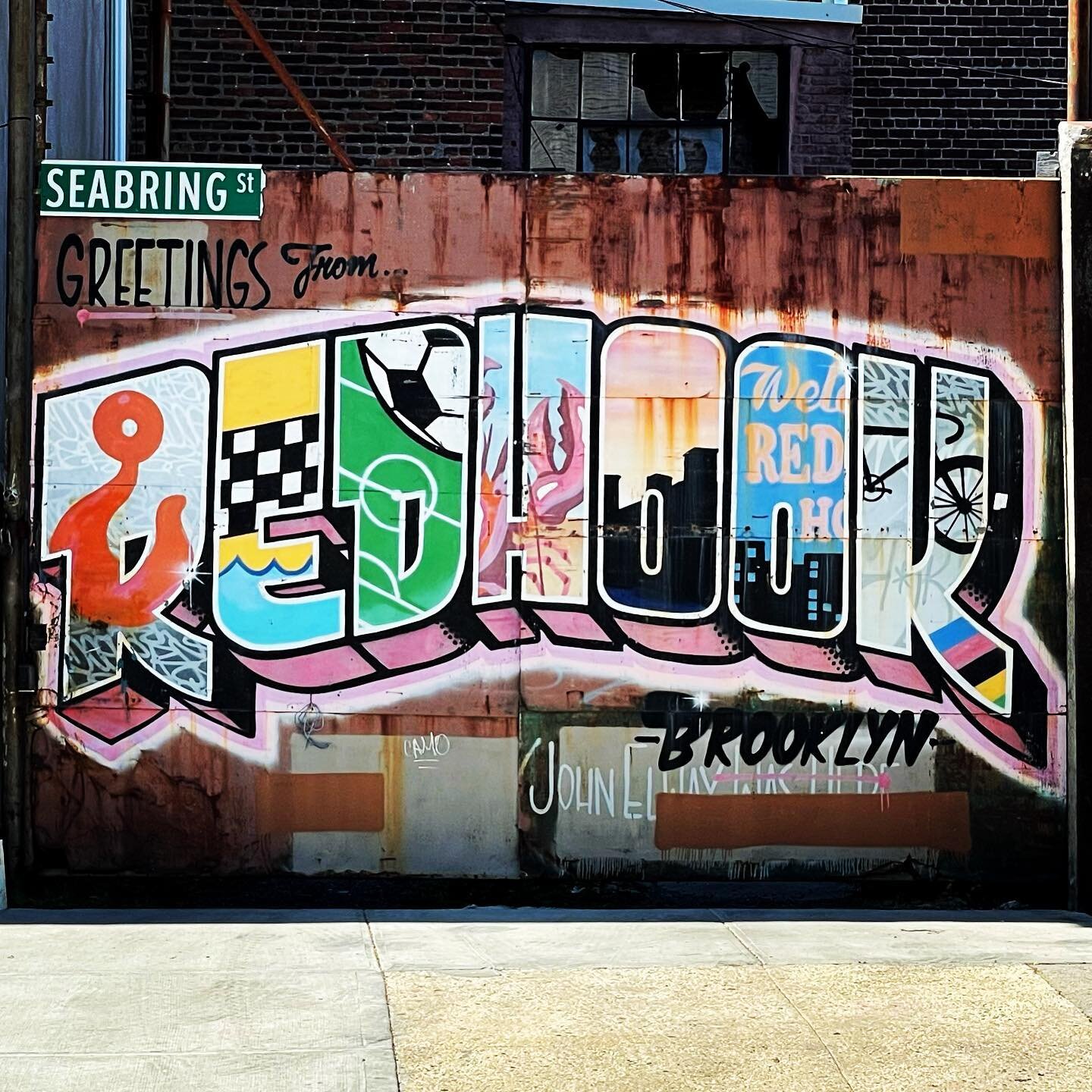 Have you been to Red Hook lately?

[PIC: A mural painted on an outdoor wall that says &ldquo;Greetings from Red Hook&rdquo; in large, vibrantly colored letters.]

#RedHook #Brooklyn #NYC #NewYork #NewYorkCity #Mural #StreetArt