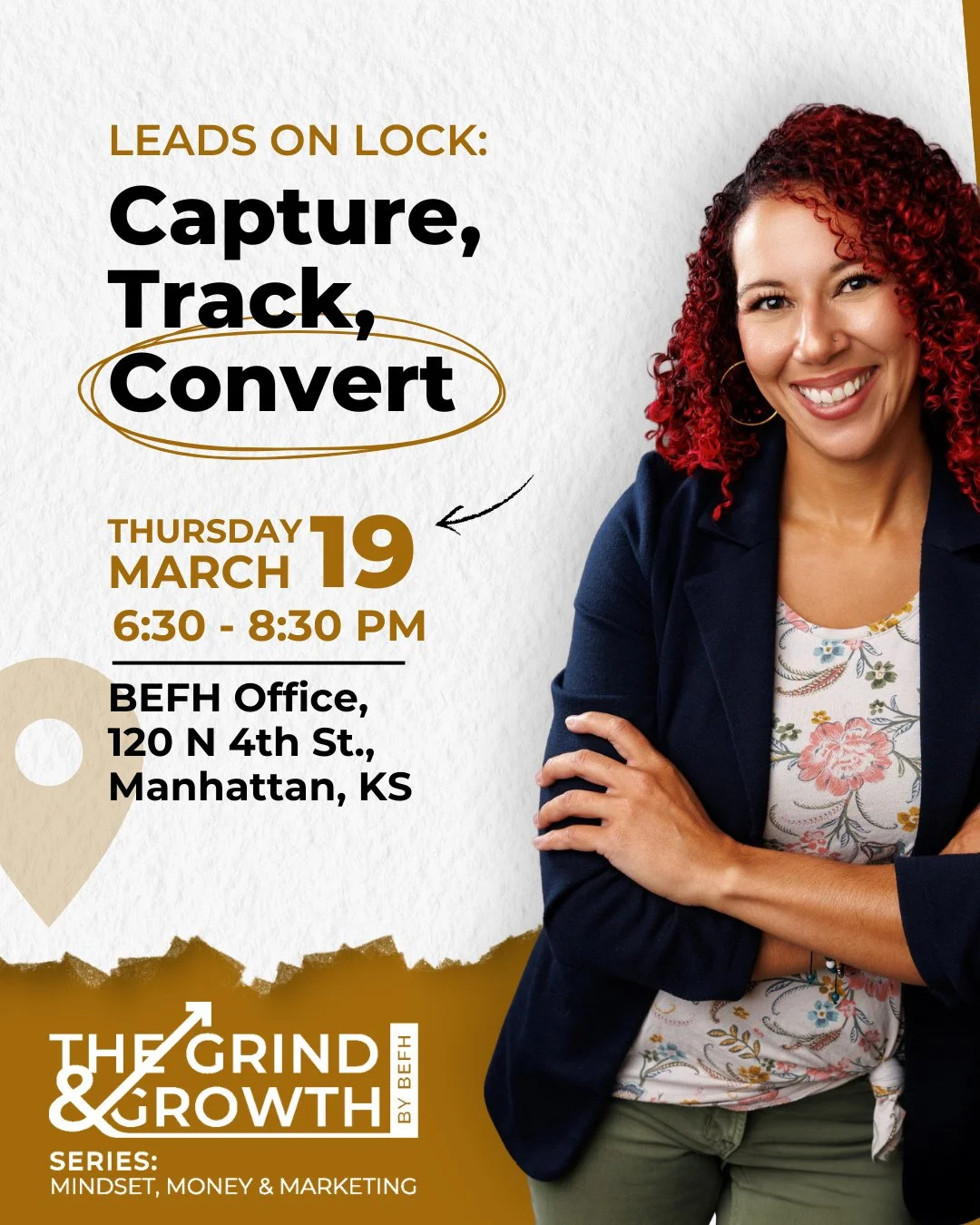 🔐 Entrepreneurs, it&rsquo;s time to stop letting leads slip through the cracks.⁠
⁠
Join Nikita Razo, founder of Pink Pixie Marketing, for Leads on Lock: Capture, Track, Convert, a hands-on workshop designed to help you organize your contacts, build 