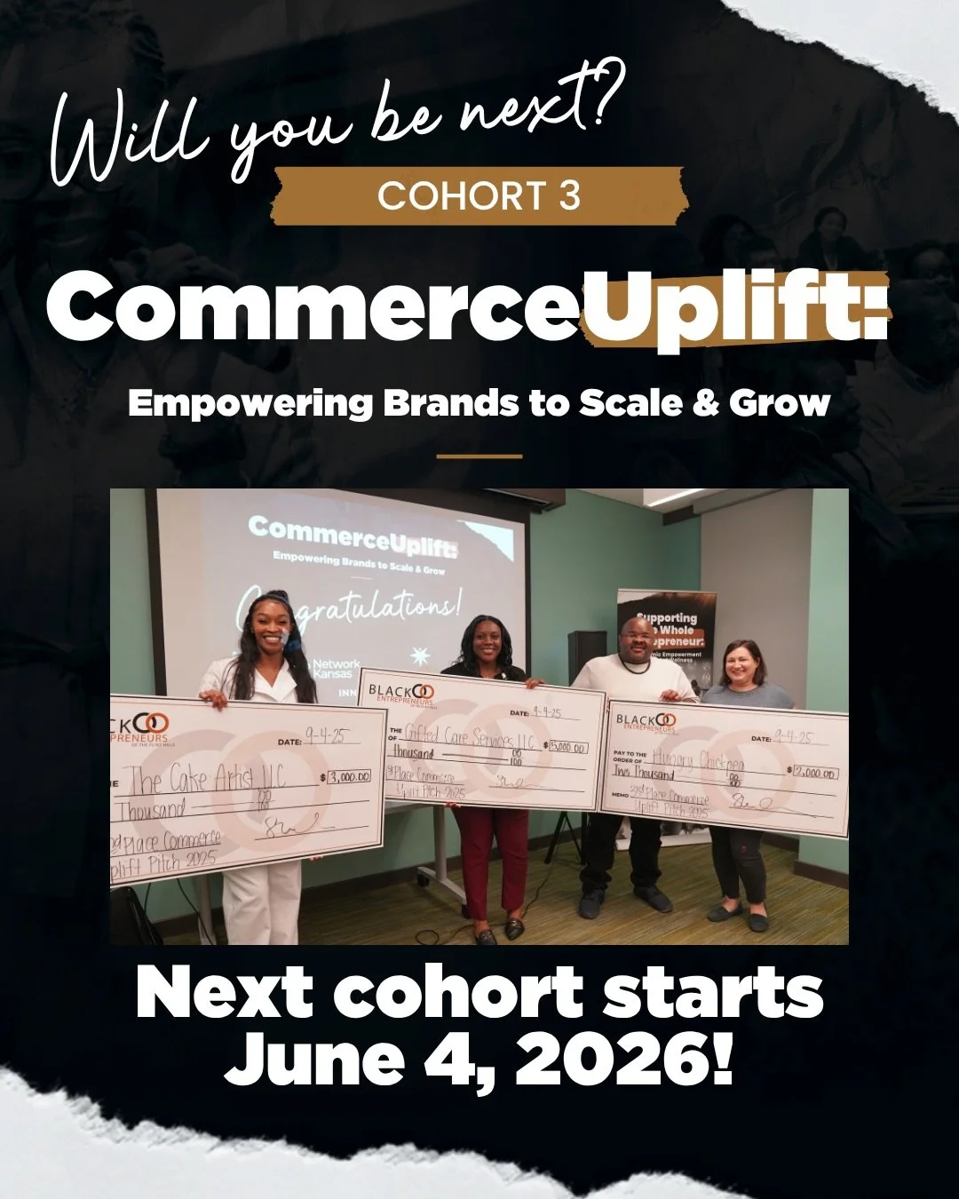 You built the business. Now it&rsquo;s time to scale it. 🚀
Applications for the CommerceUplift Business Acceleration Program are officially OPEN &mdash; but not for long.
This 12-week experience is designed for entrepreneurs who are already selling 