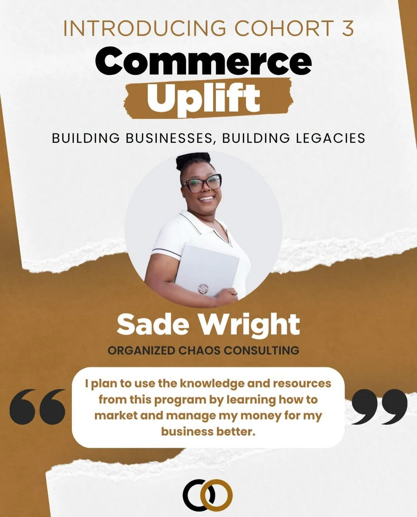 Our next entrepreneur is taking &ldquo;fix my life&rdquo; to a whole new level. 😉⁠
⁠
Meet Sade Wright, owner of @organizedchaosconsulting24 !⁠
⁠
While she may not be sitting down for a deep life intervention, Sade is helping clients turn cluttered s