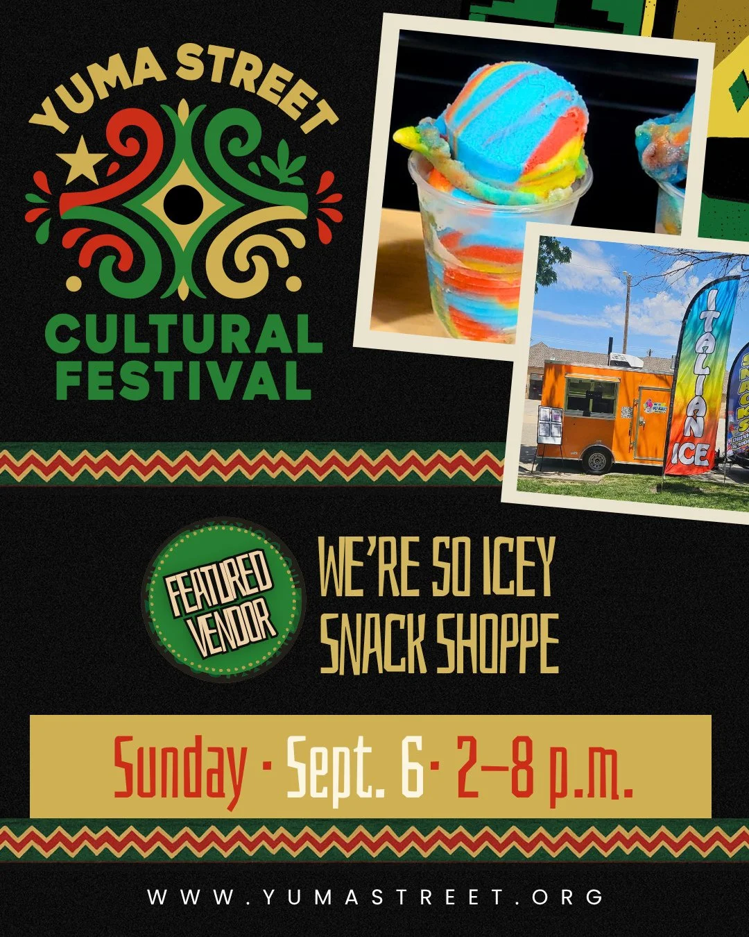 More Vendors, More to Explore 👀⁠
⁠
The lineup keeps growing, and we&rsquo;re bringing even more flavor, creativity, community, and local connection to the Yuma Street Cultural Festival!⁠
⁠
Here&rsquo;s another group of vendors you&rsquo;ll want to c