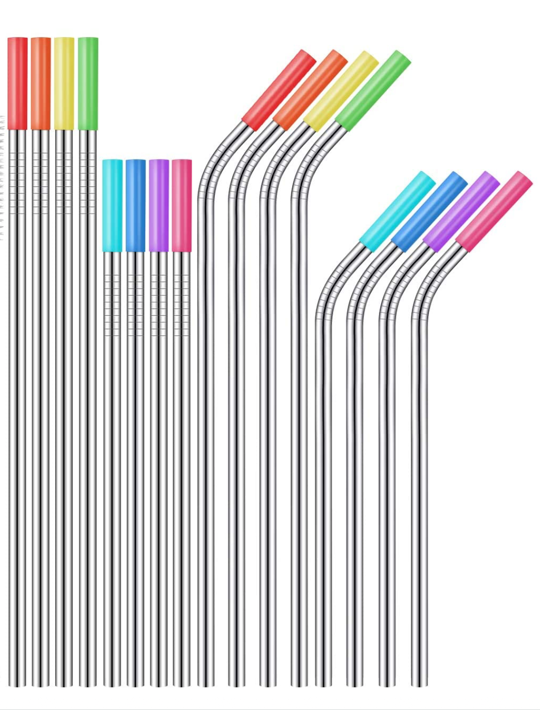 Silver Metal Straw
