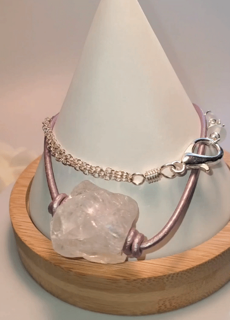Clear Quartz Nugget Wrap Bracelet