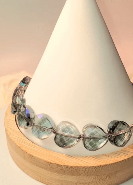 Half & Half Faceted Heart Bracelet