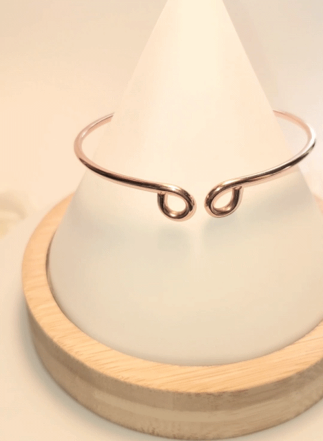 Hammered Bare Copper Open Bangle Bracelet