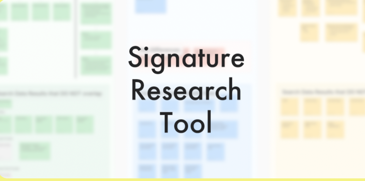 Signature Research Tool
