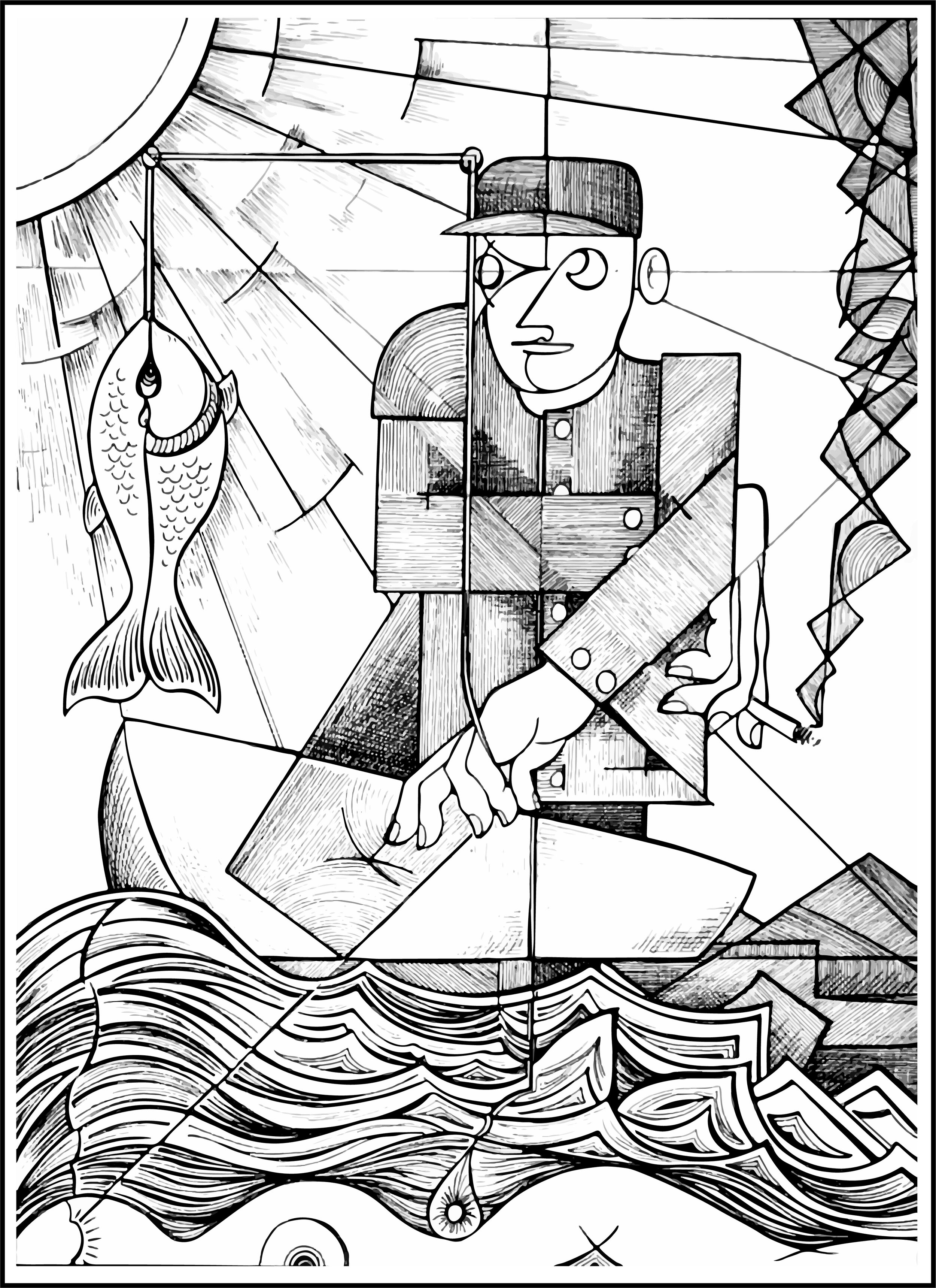 Angular - pen and ink, 17"x14", $700CND