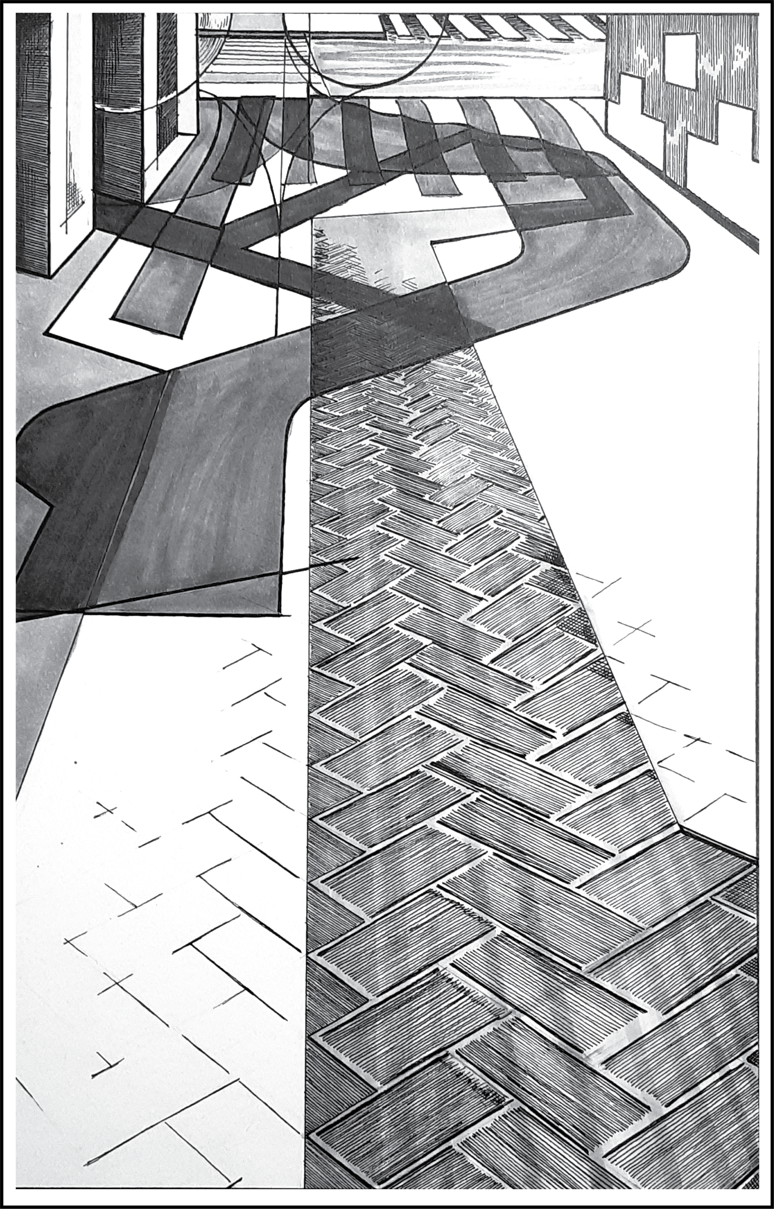 Shadows ~ pen and in, 17"x14" $700CND