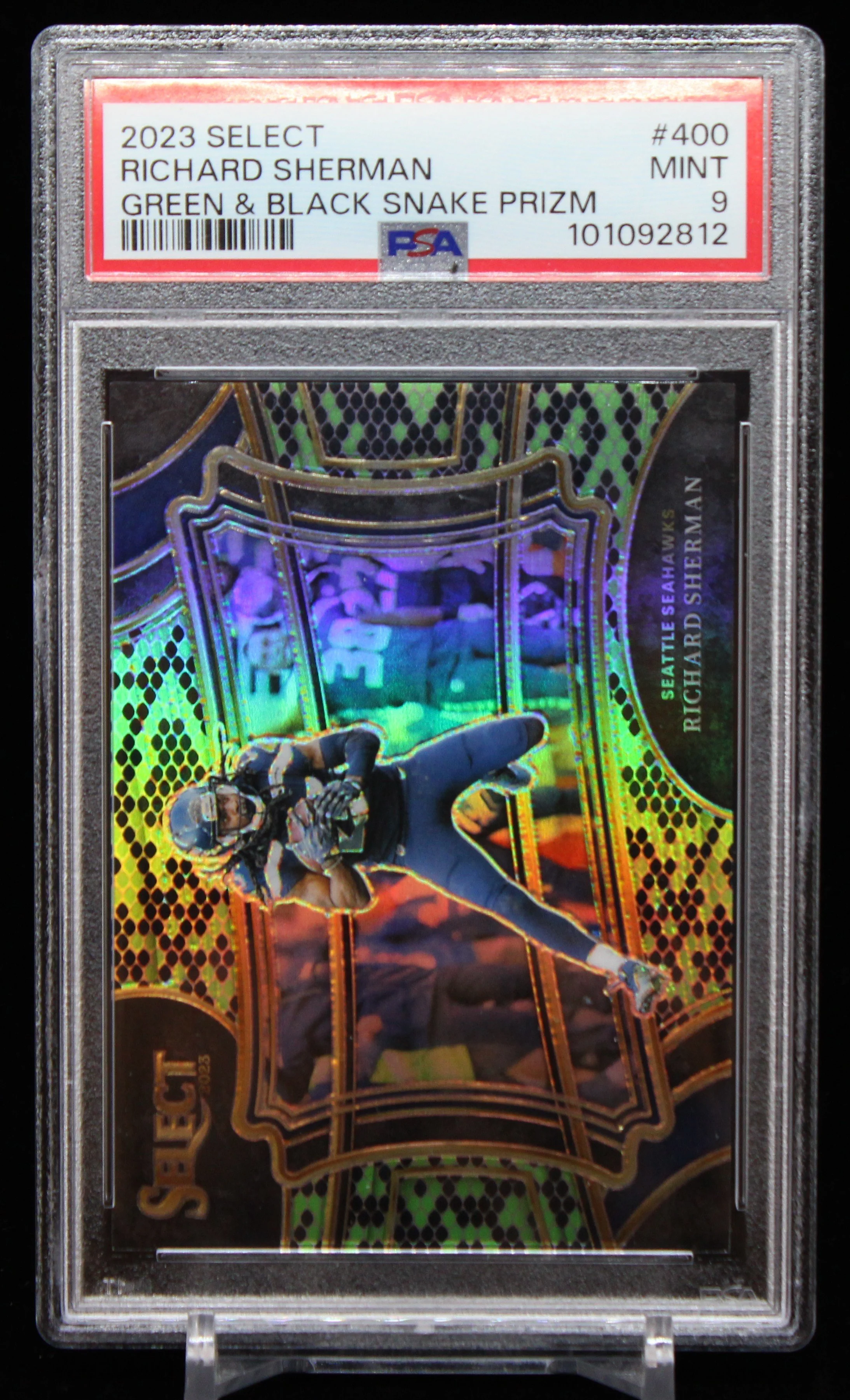 Richard Sherman Select 2023 Field Level Green-Black Snake PSA 9 F.JPG