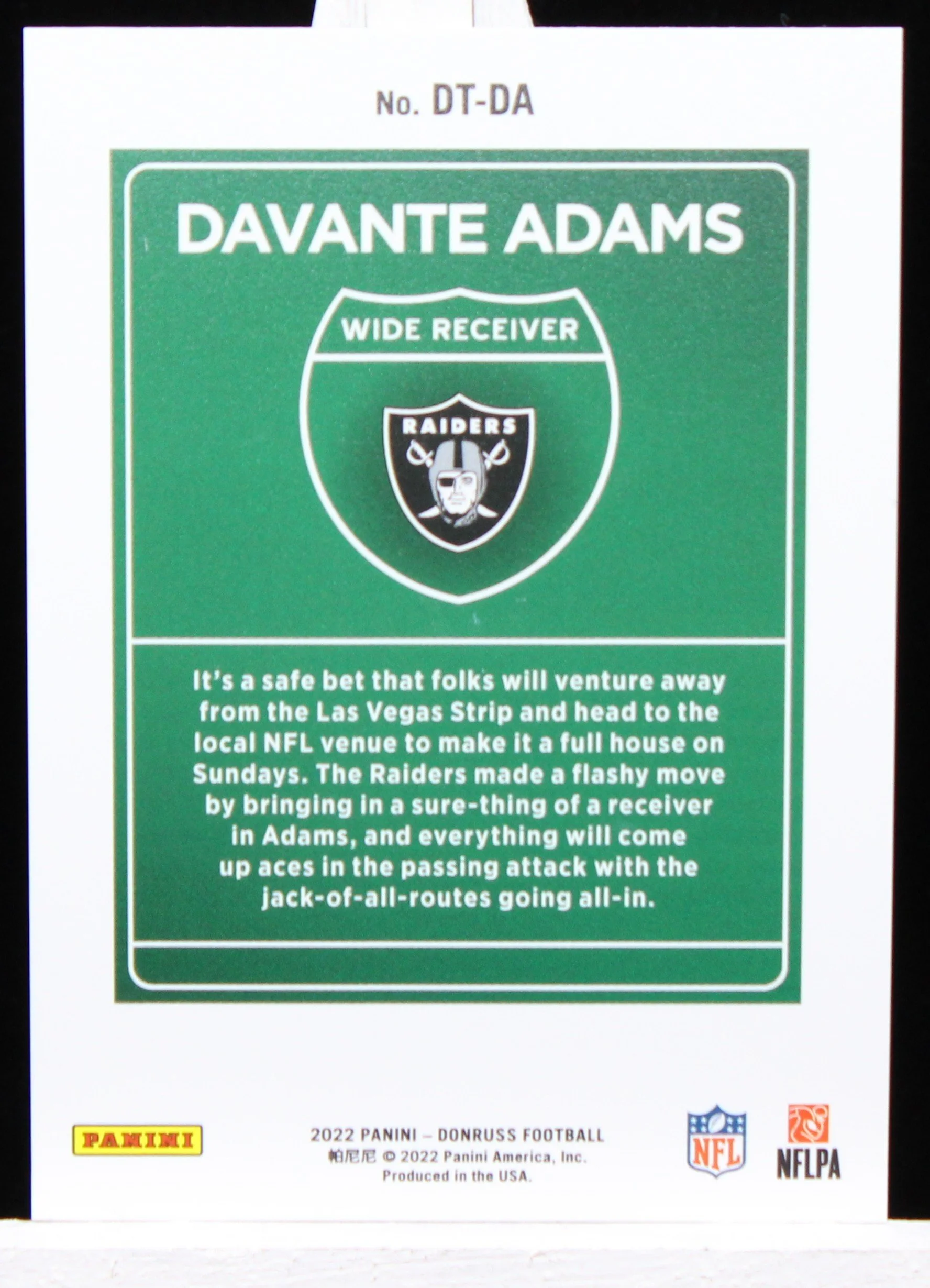 Davante Adams Donruss 2022 Downtown B.JPG