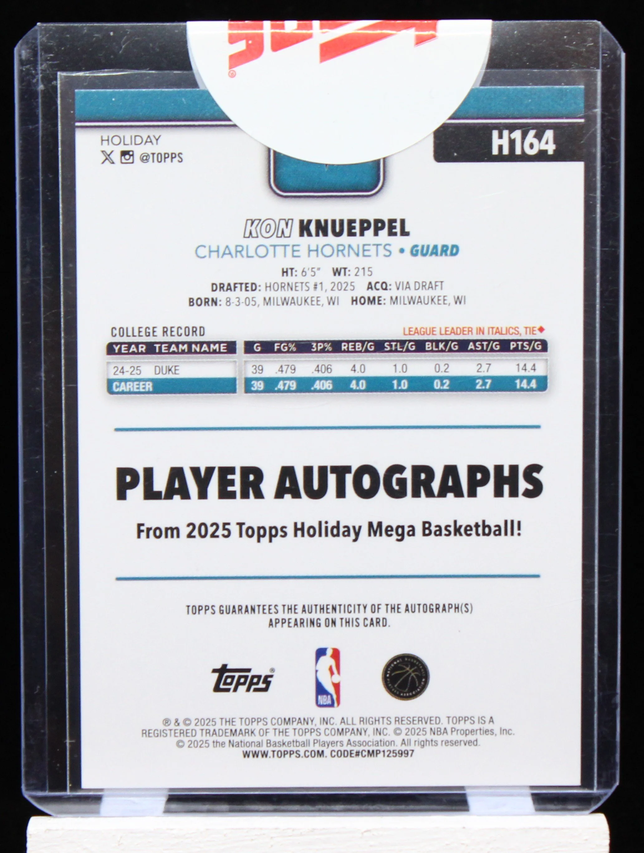 Kon Knueppel Topps Holiday Auto RC B.JPG