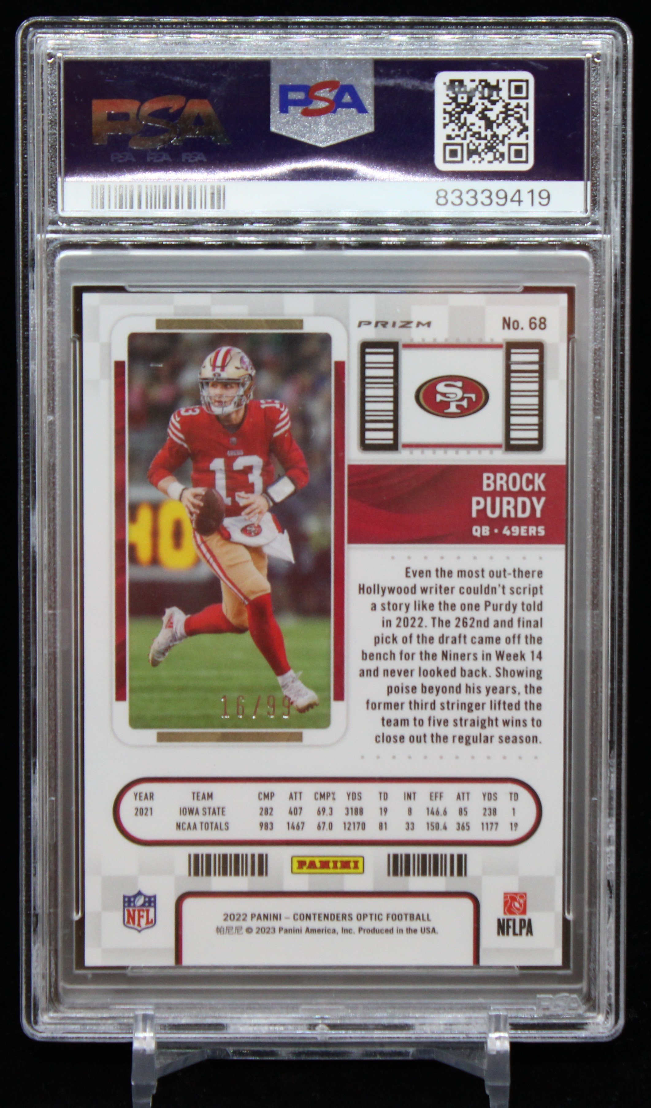 Brock Purdy Cont Optic Rookie Ticket Blue PSA 10 B.JPG