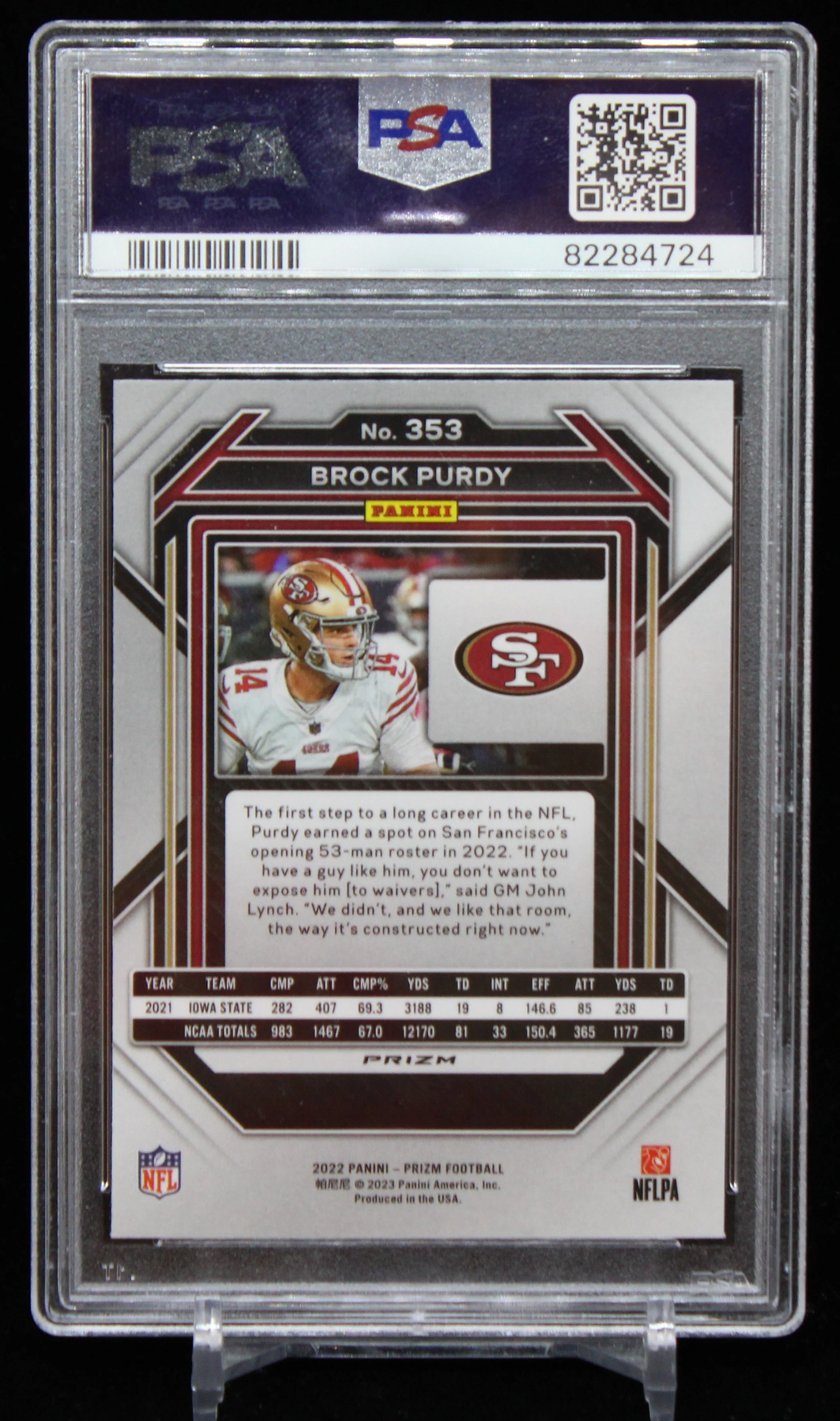 Brock Purdy Prizm RC No Huddle PSA 9 B.JPG