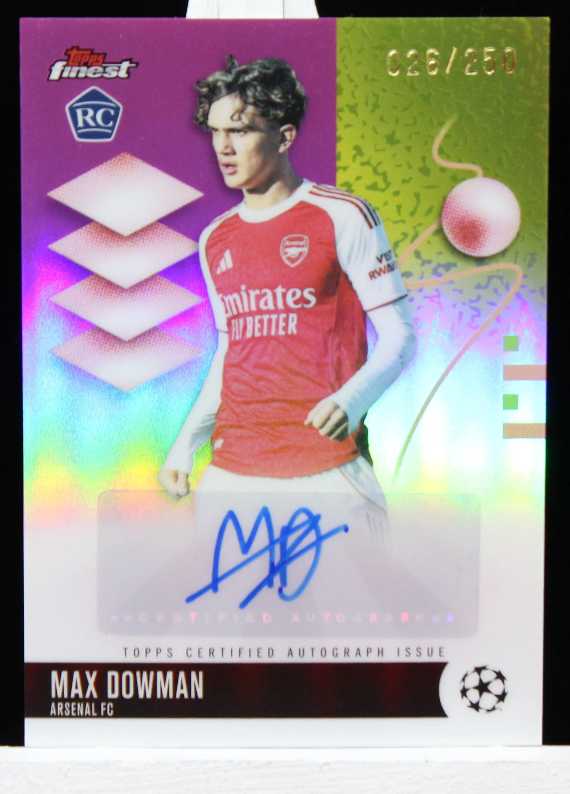 2025-26 Topps Finest UEFA Club Competitions Max Dowman Autographs RC #BA-MD