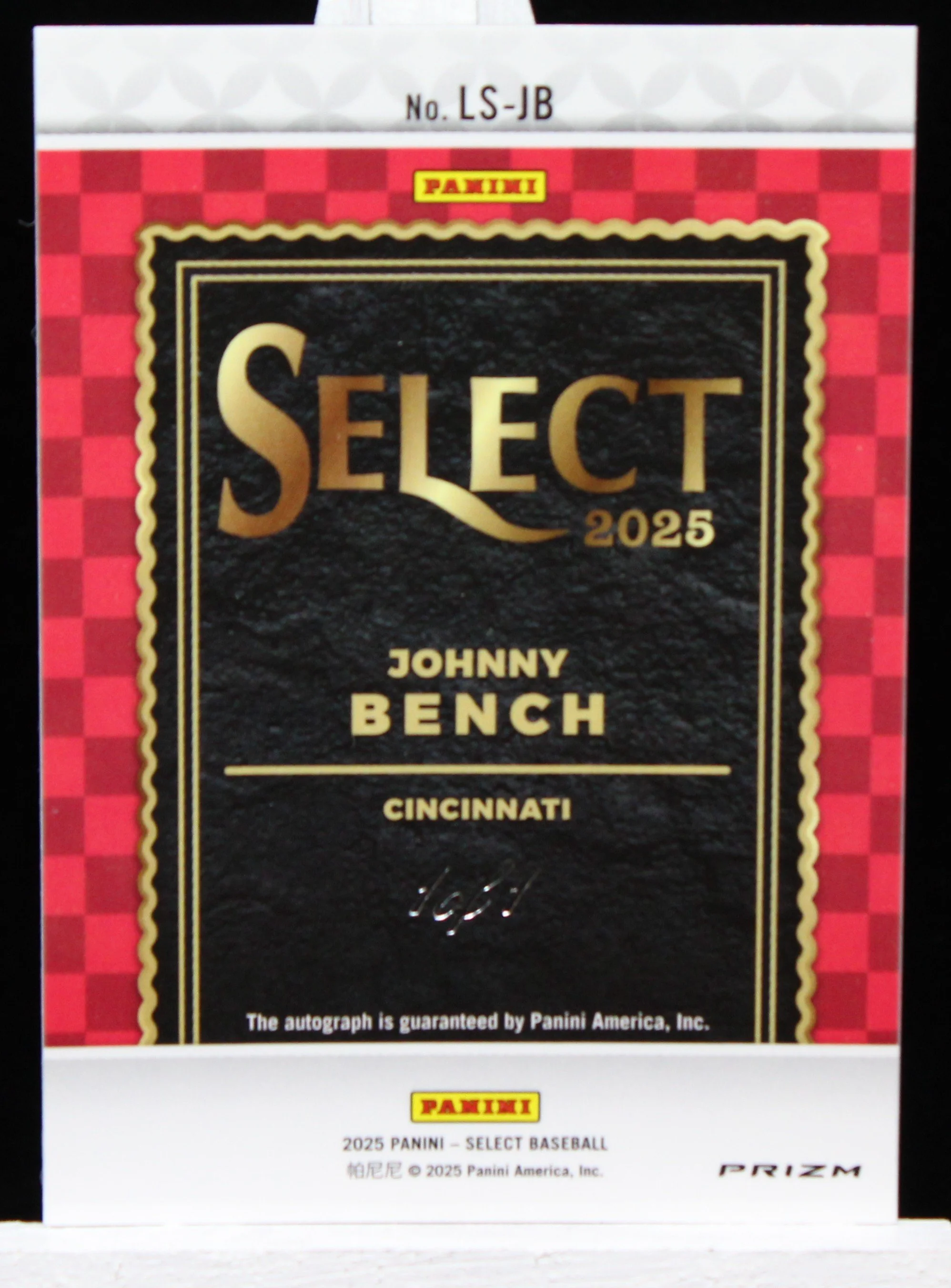 Johnny Bench Select 2025 Legend Sig Black Pulsar B.JPG