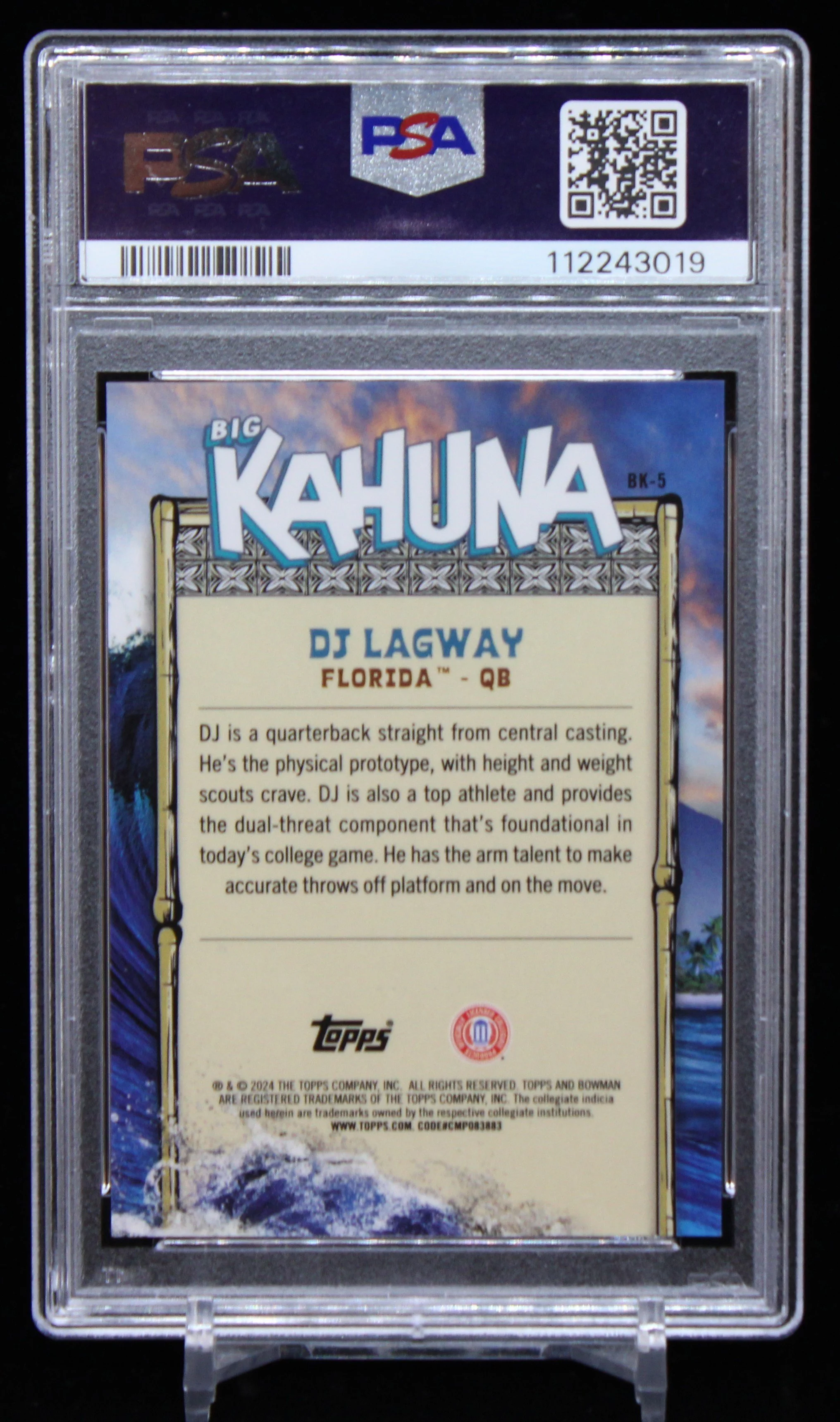 DJ Lagway BowChro U 2024 Big Kahuna PSA 10 B.JPG
