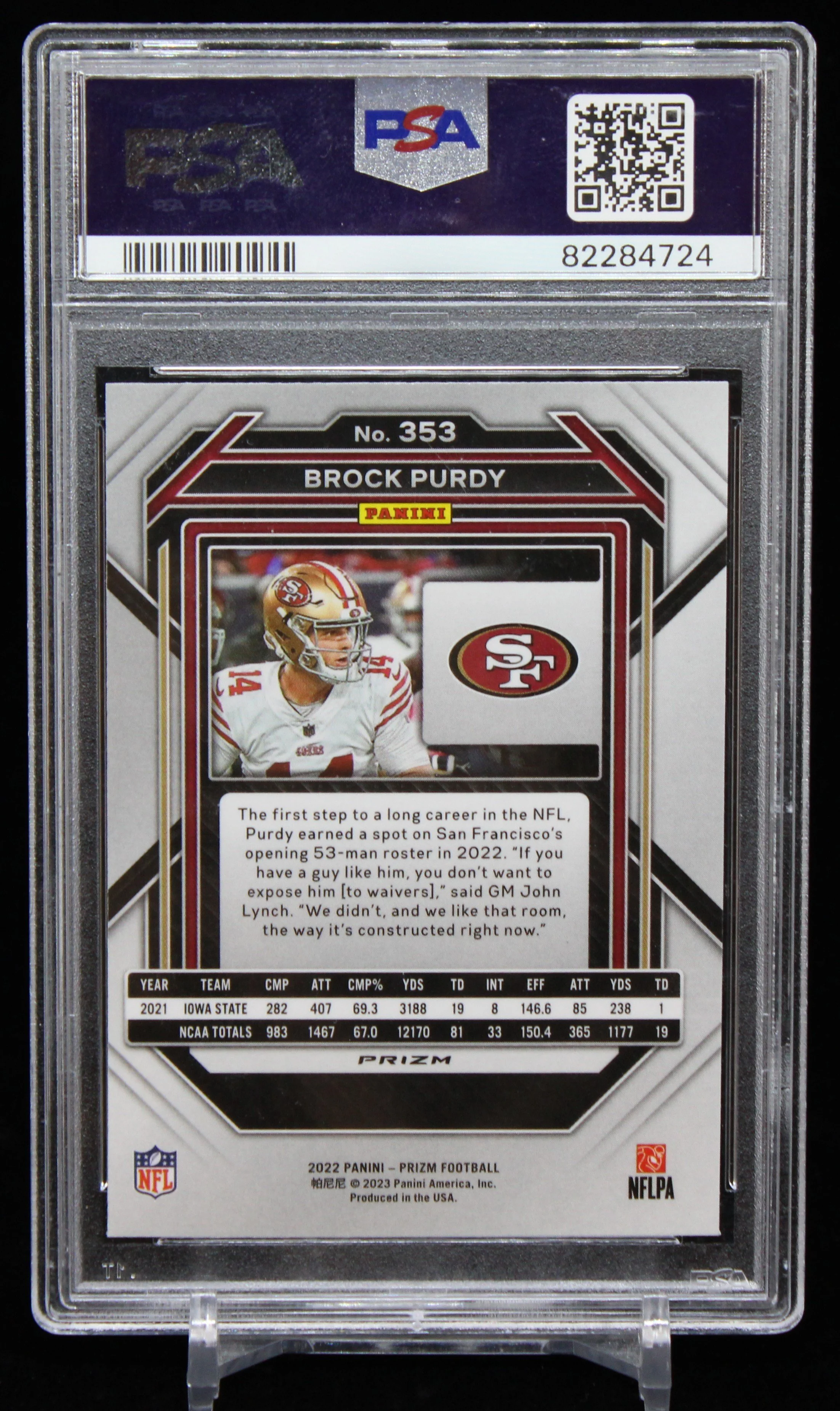 Brock Purdy Prizm RC No Huddle PSA 9 B.JPG